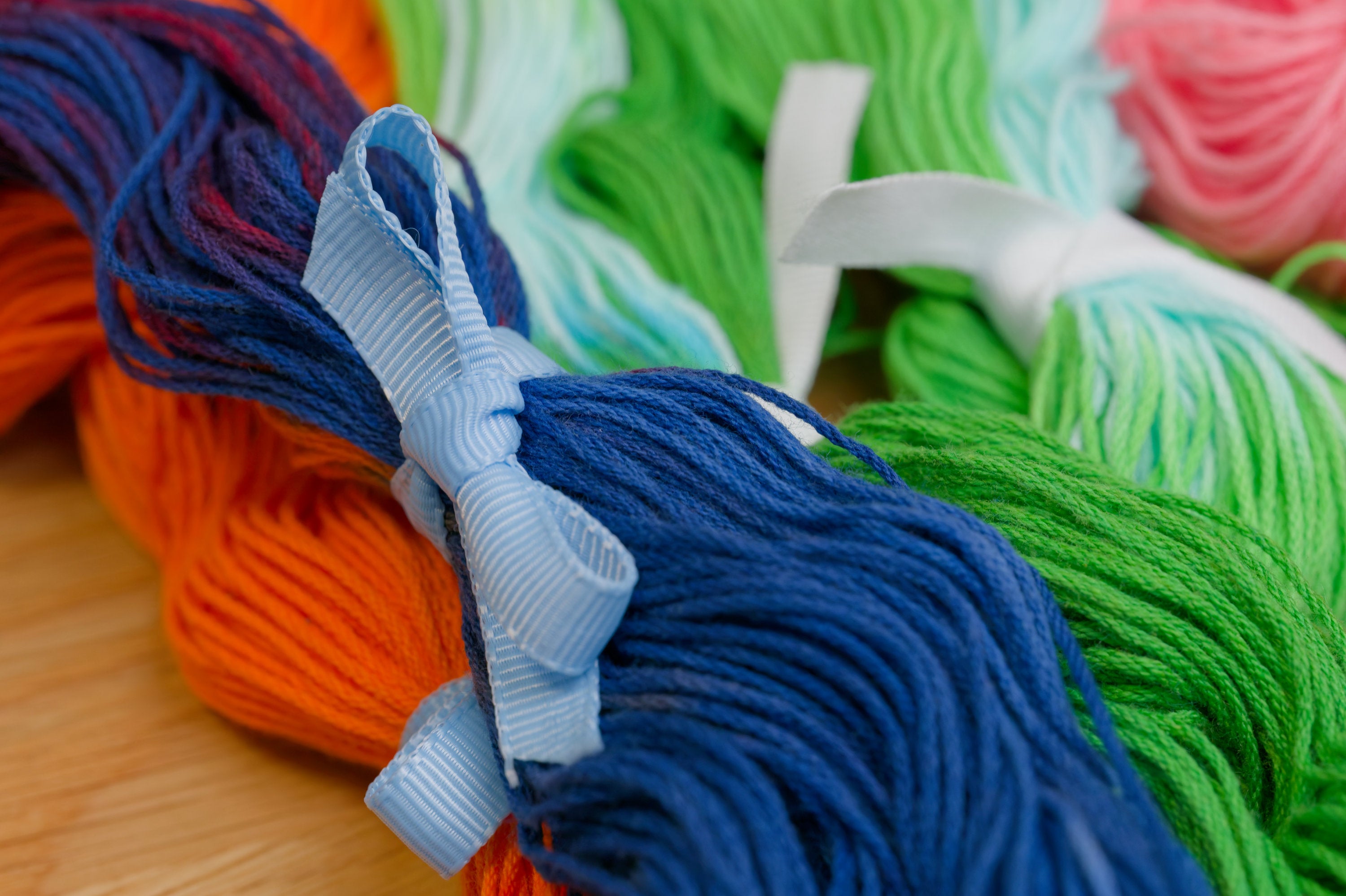 XL Hand-Dyed Sashiko Skein, #203 Rose Garden