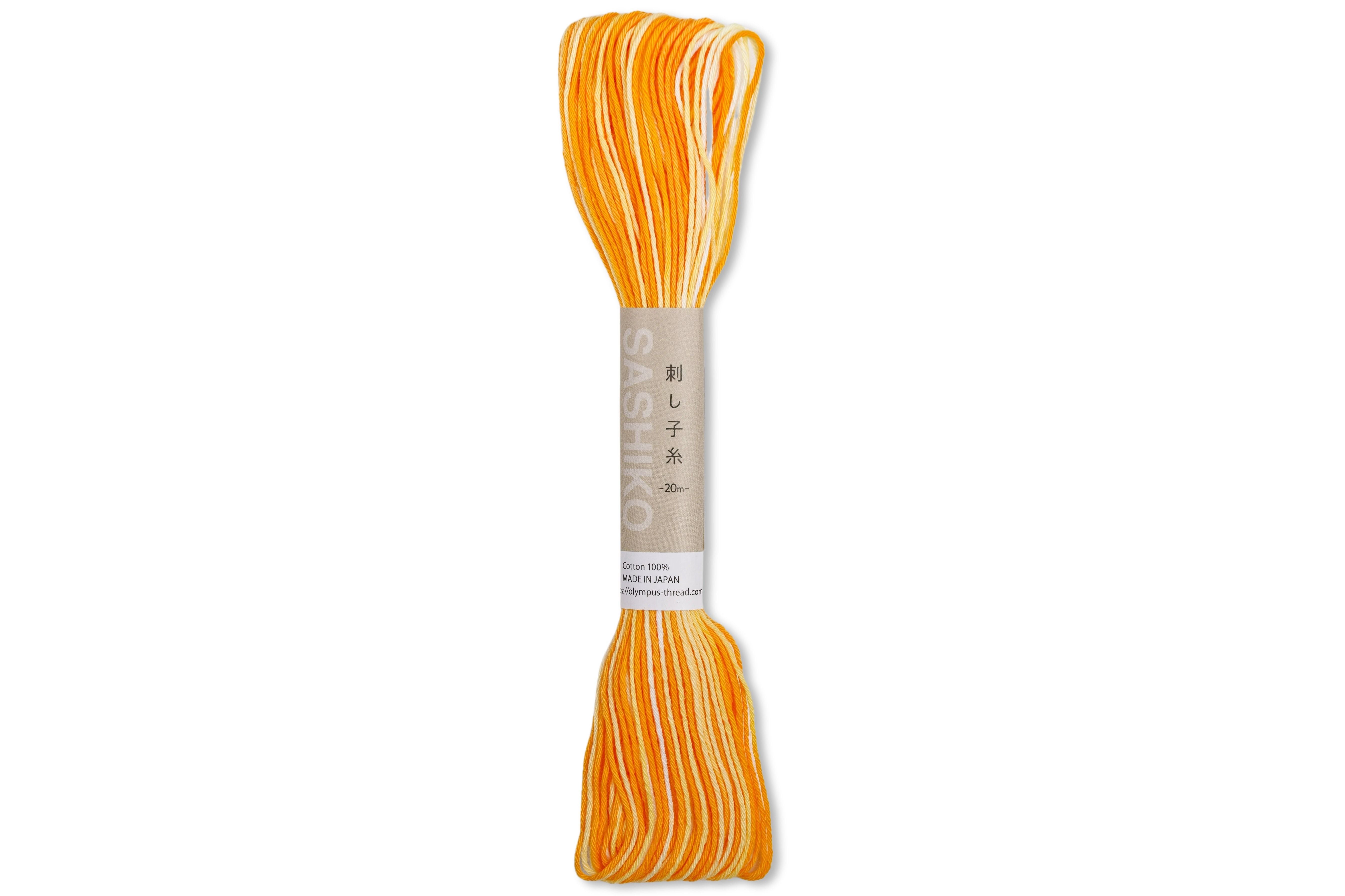 Variegated Sashiko Thread, #55 Multi Yellow