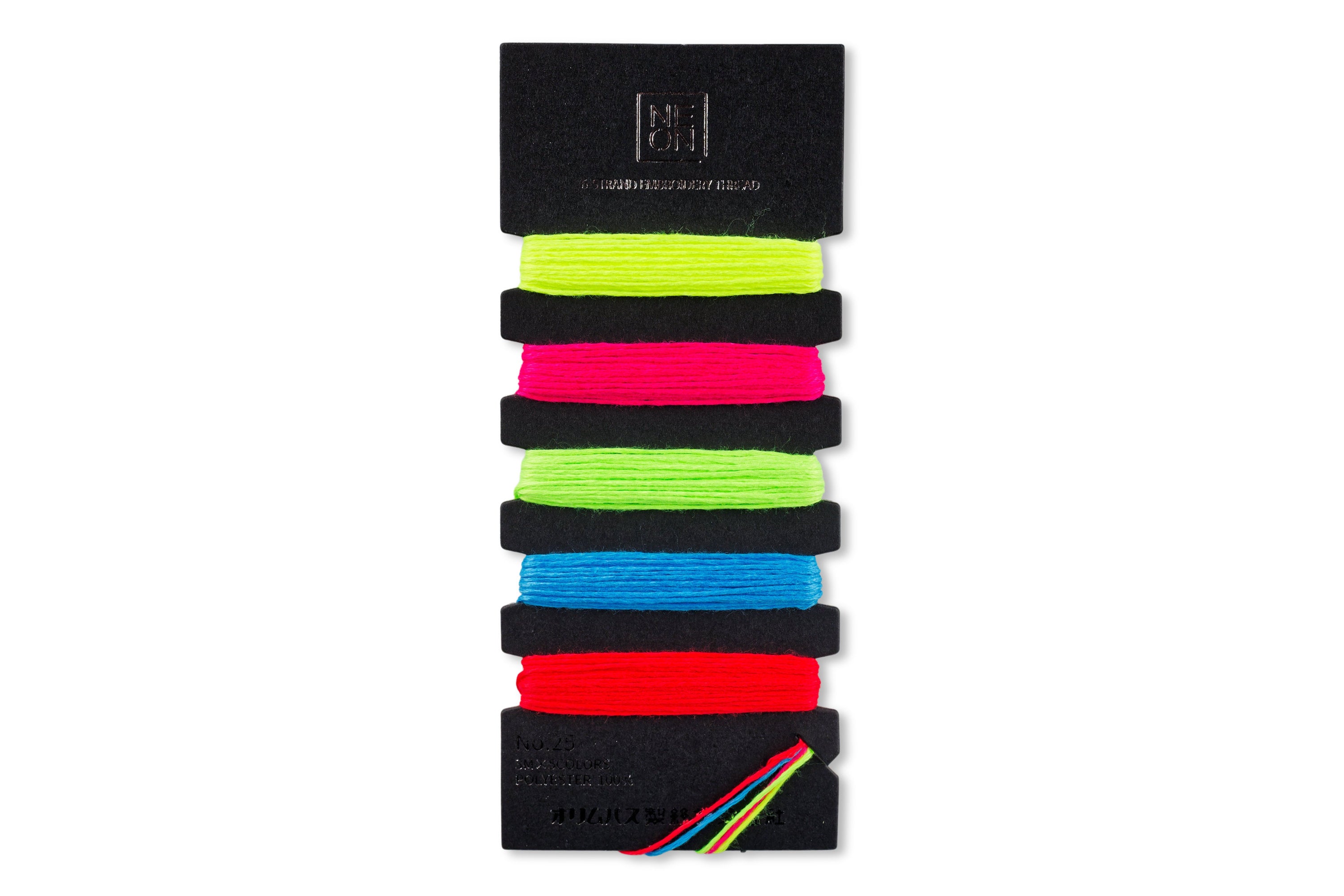 Neon Embroidery Floss, Five-Color Set