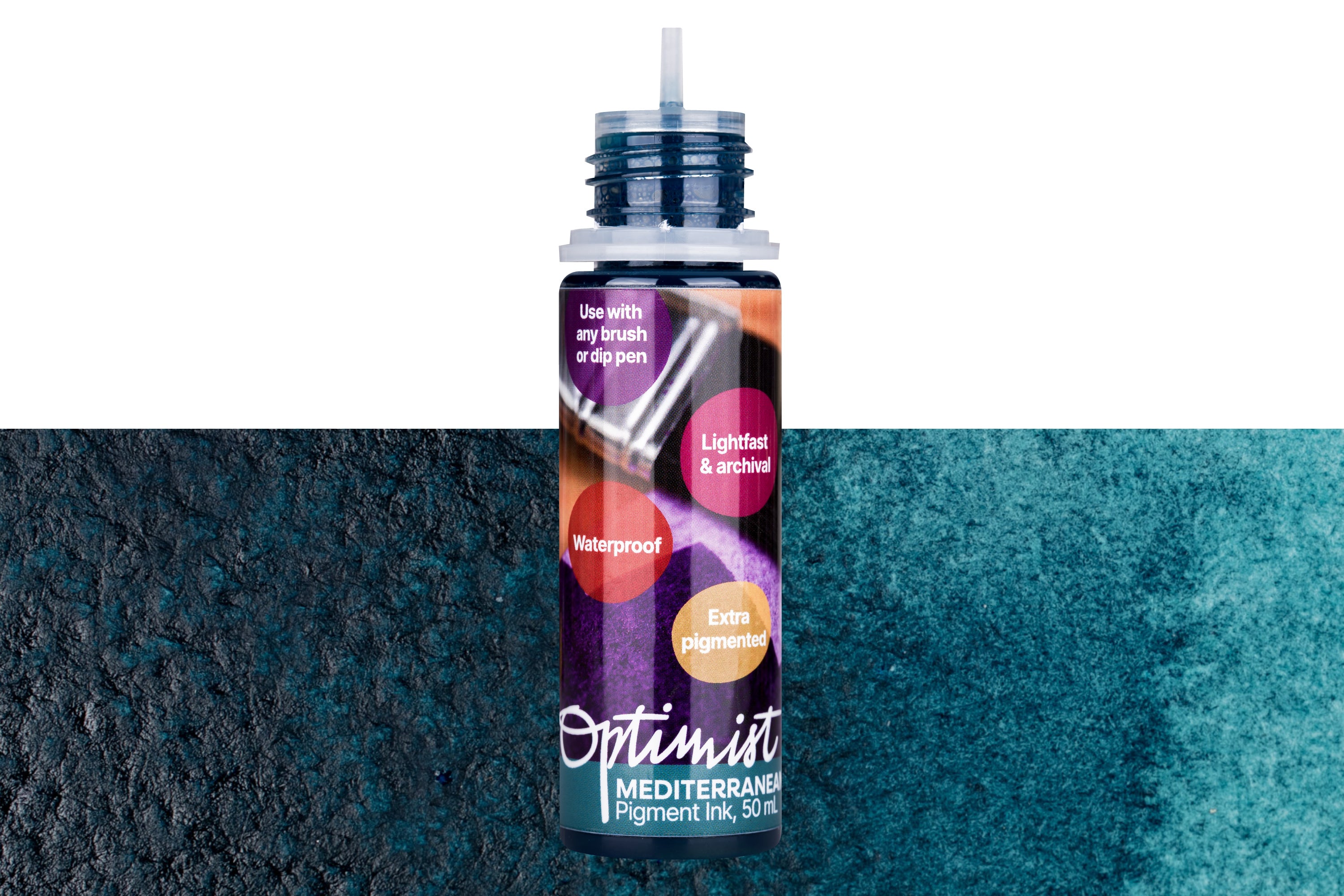 Optimist Pigment Ink, #200 Mediterranean, 50 mL Precision Bottle