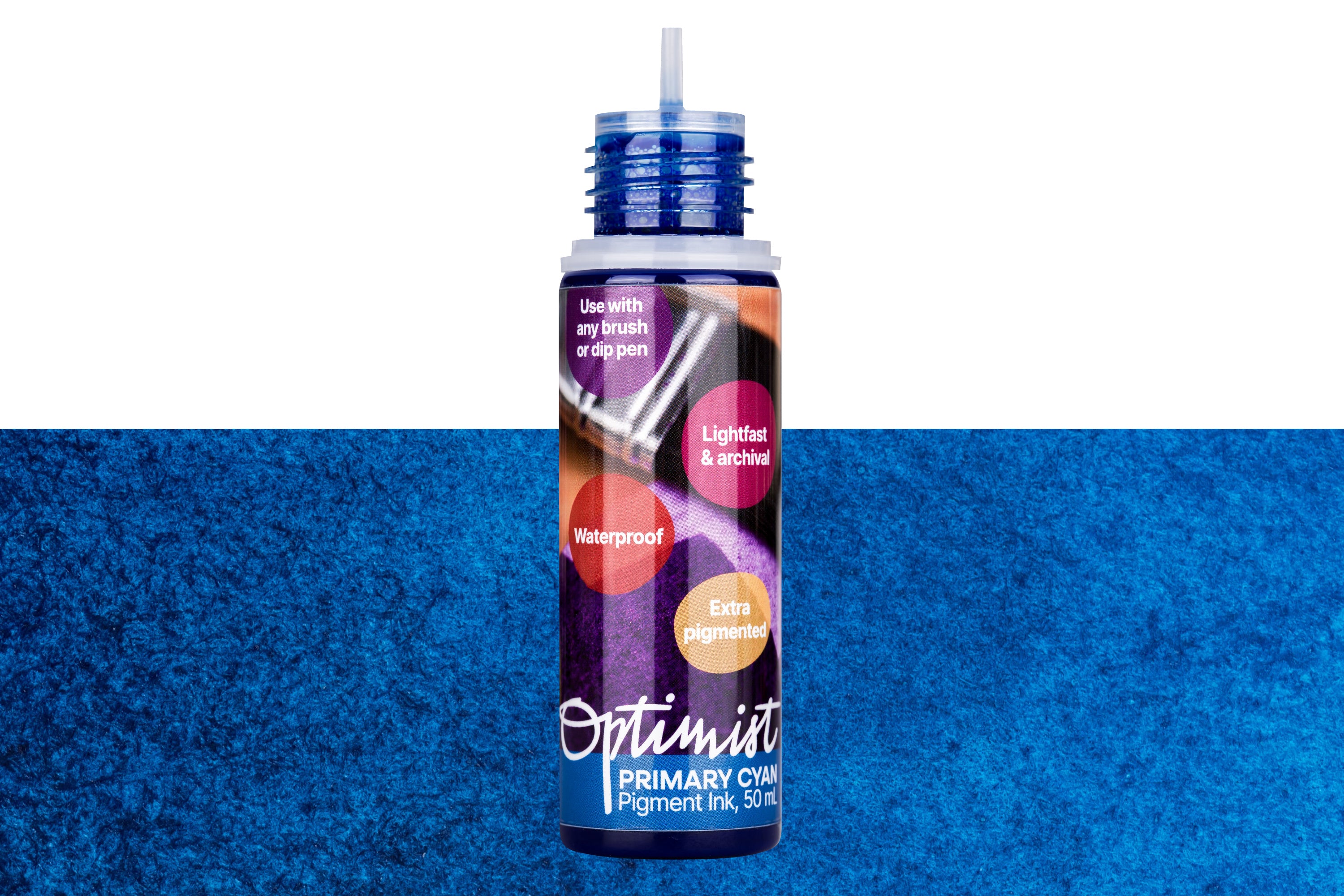 Optimist Pigment Ink, #230 Primary Cyan, 50 mL Precision Bottle