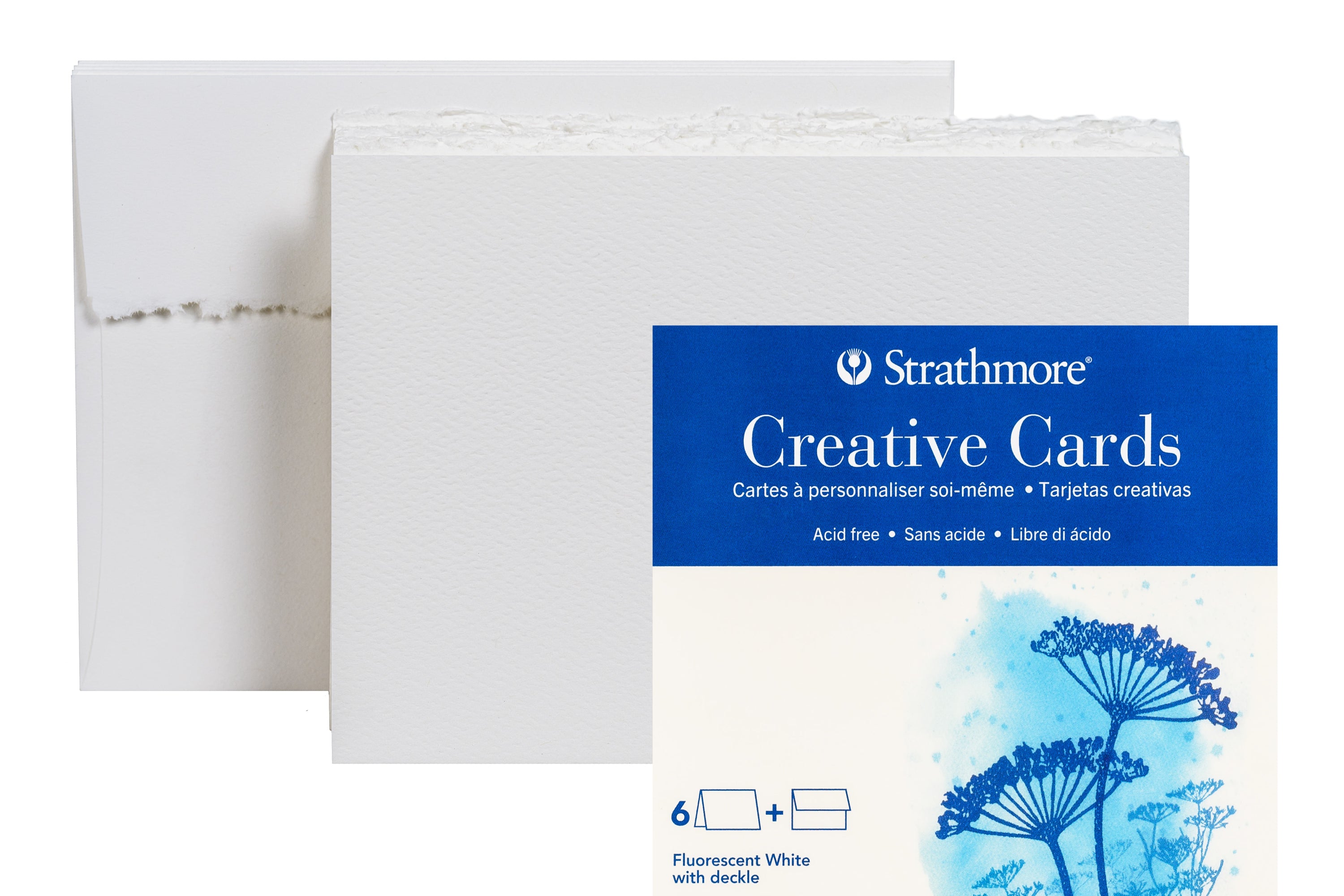 Strathmore Creative Cards, Bright White, Announcement Size