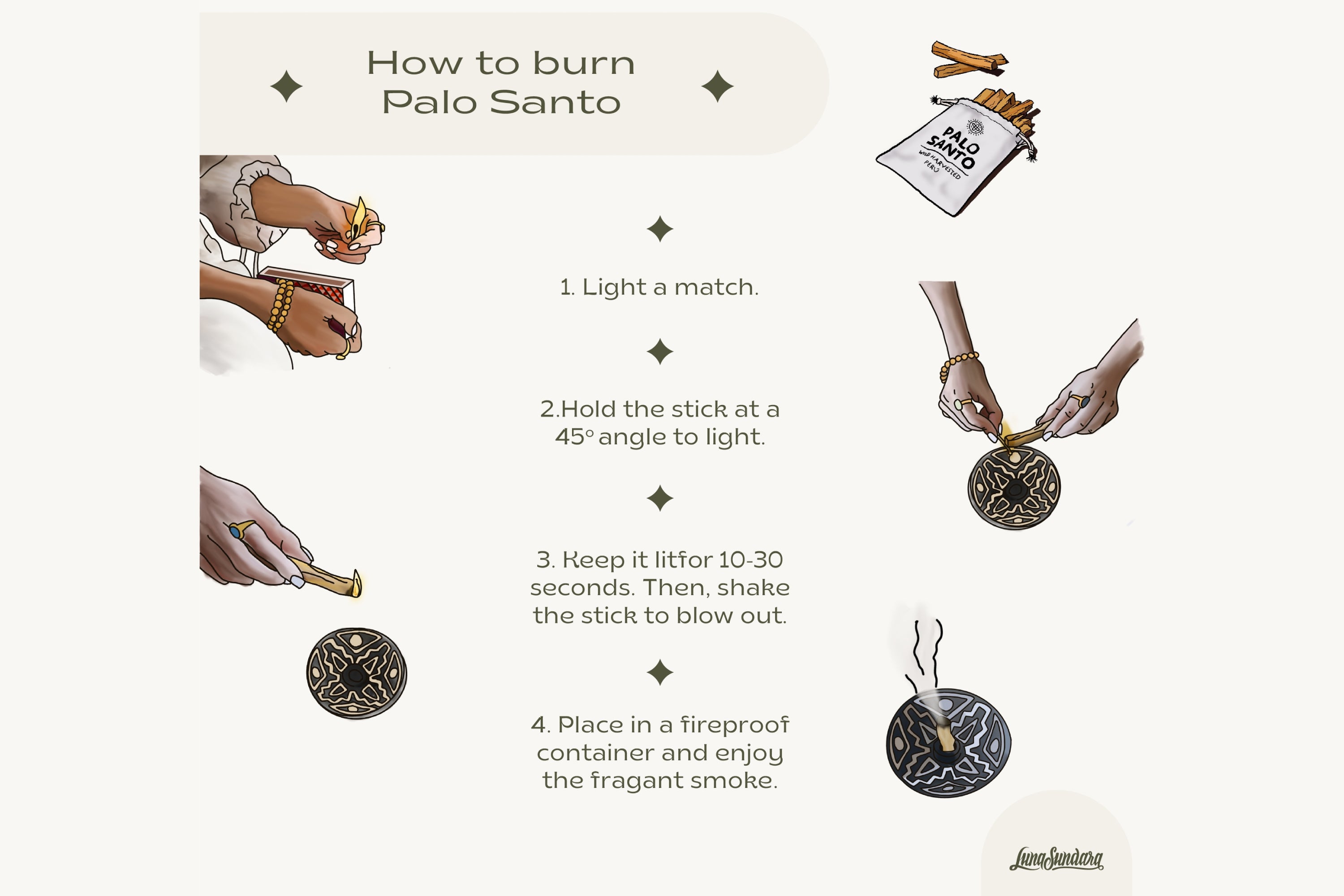 Palo Santo Starter Set, Black Sun