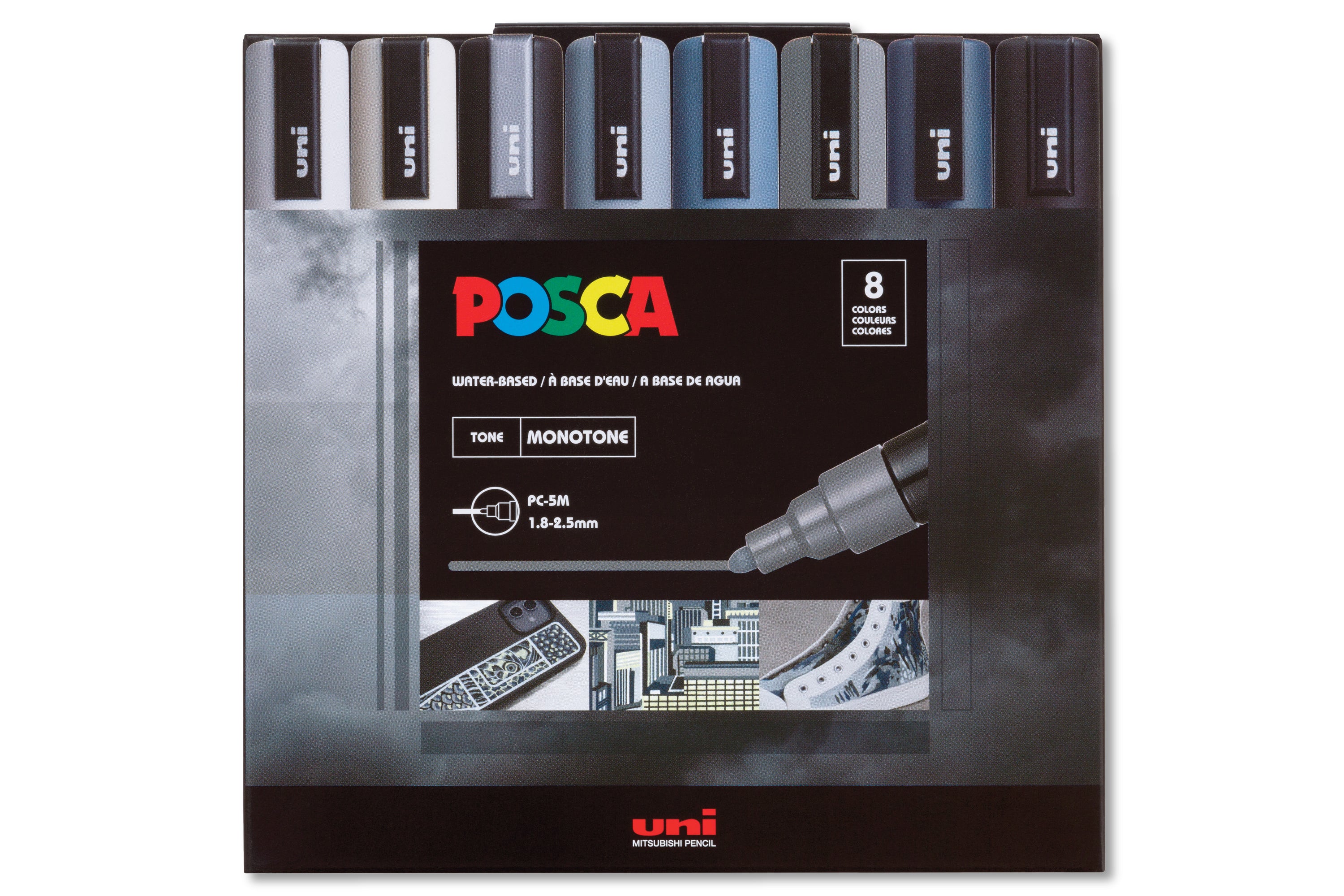 POSCA 16-Color Paint Marker Set, PC-5M Medium