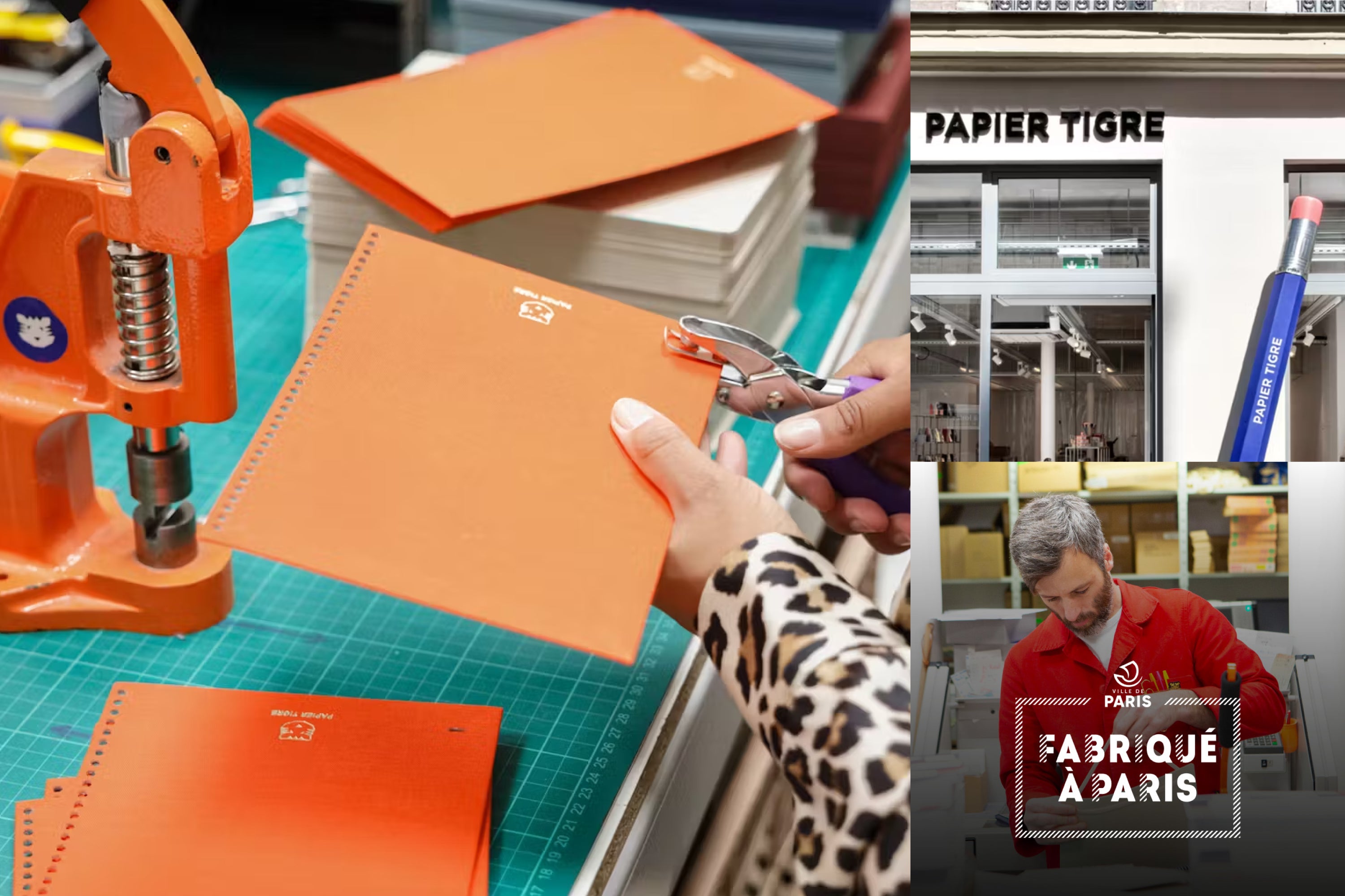 Papier Tigre Notebook, A5 (Tricolore)