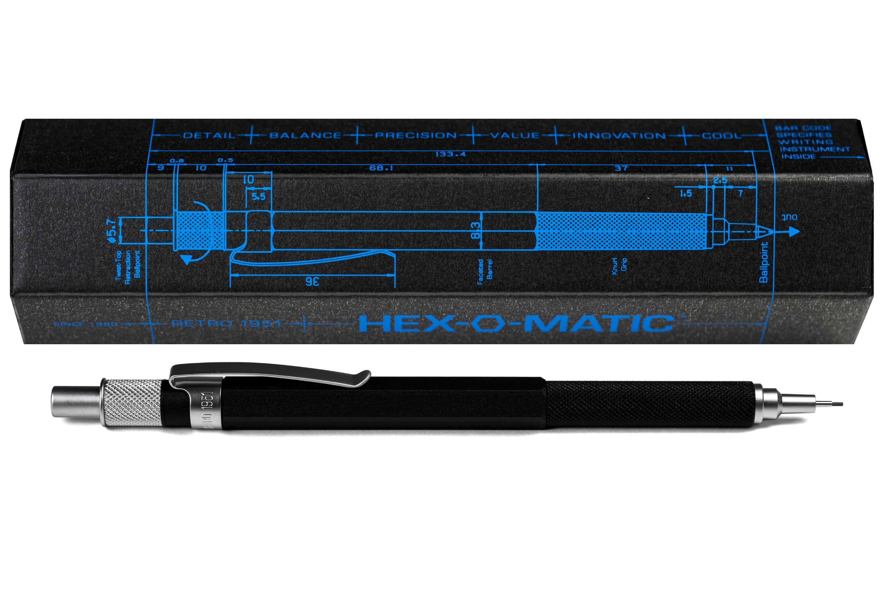 Hex-O-Matic Mechanical Pencil, Black