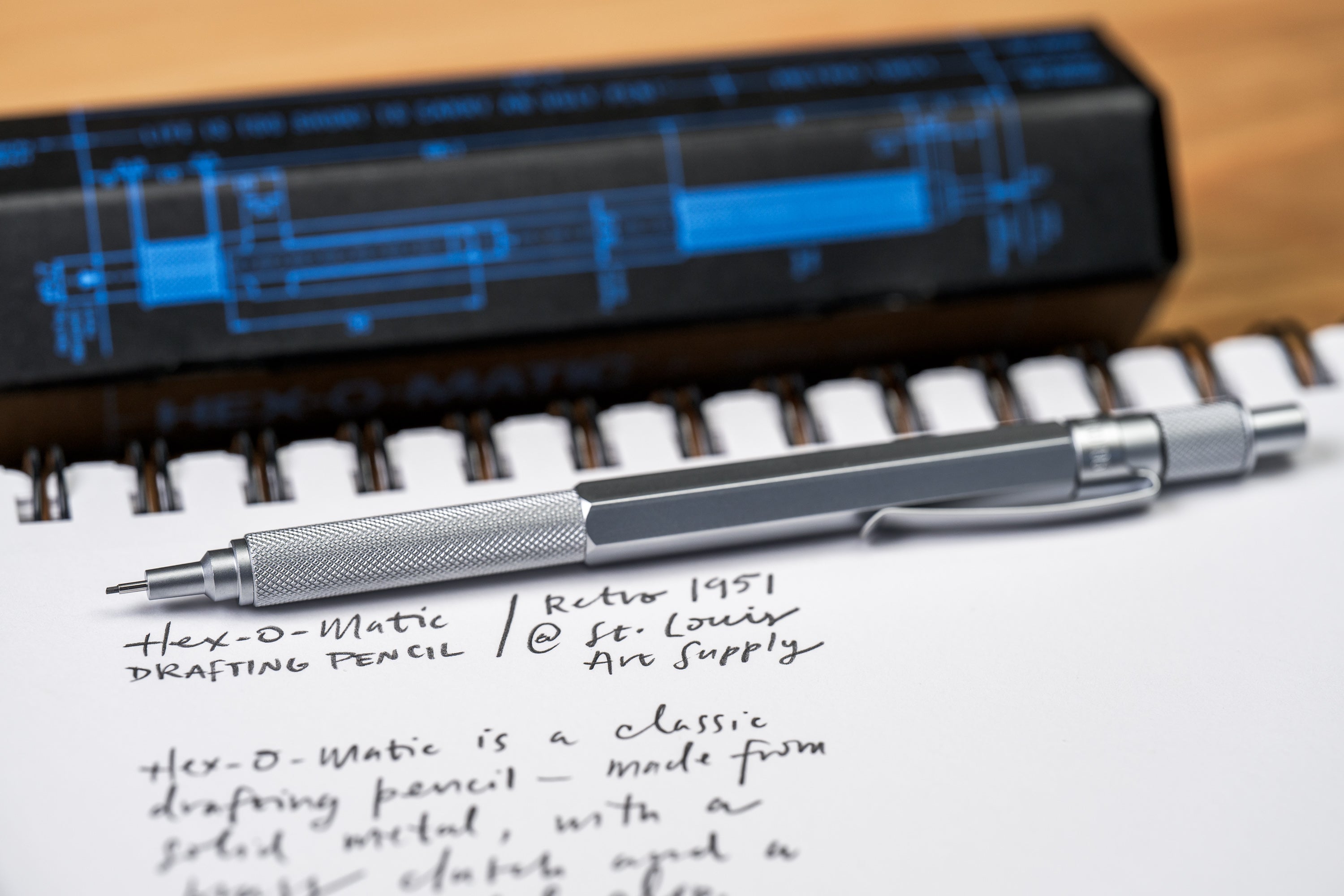 Hex-O-Matic Mechanical Pencil, Silver