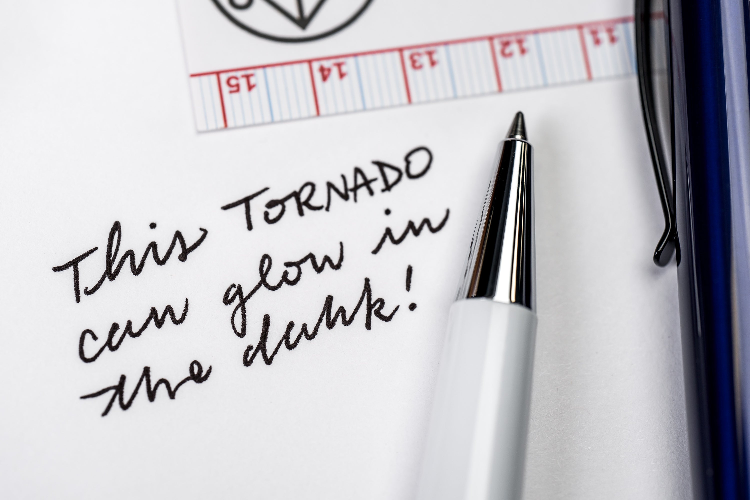 Tornado Rollerball Pen, Glow In The Dark White