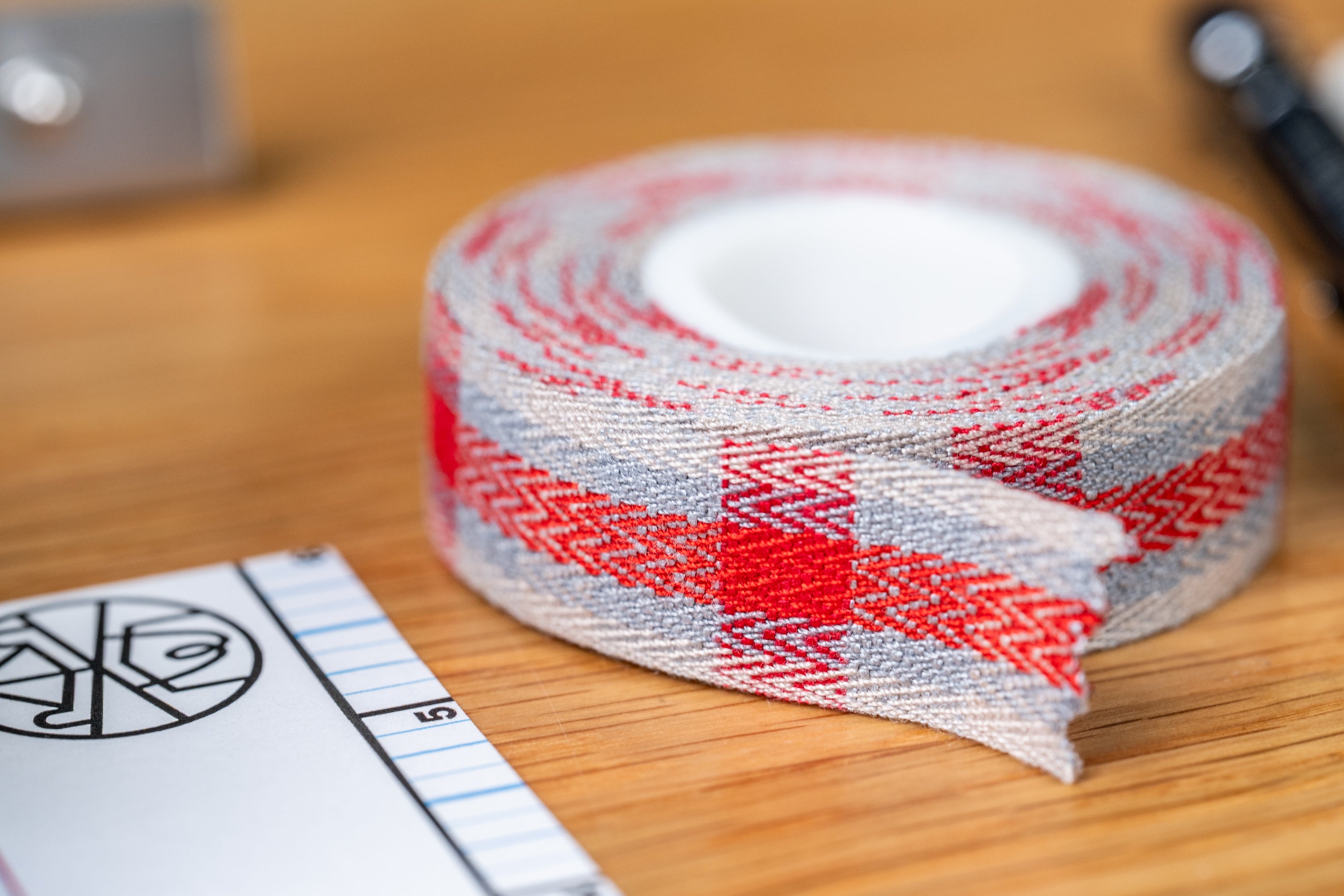 Yarn-Dyed Twill Tape, Red/Grey Tartan