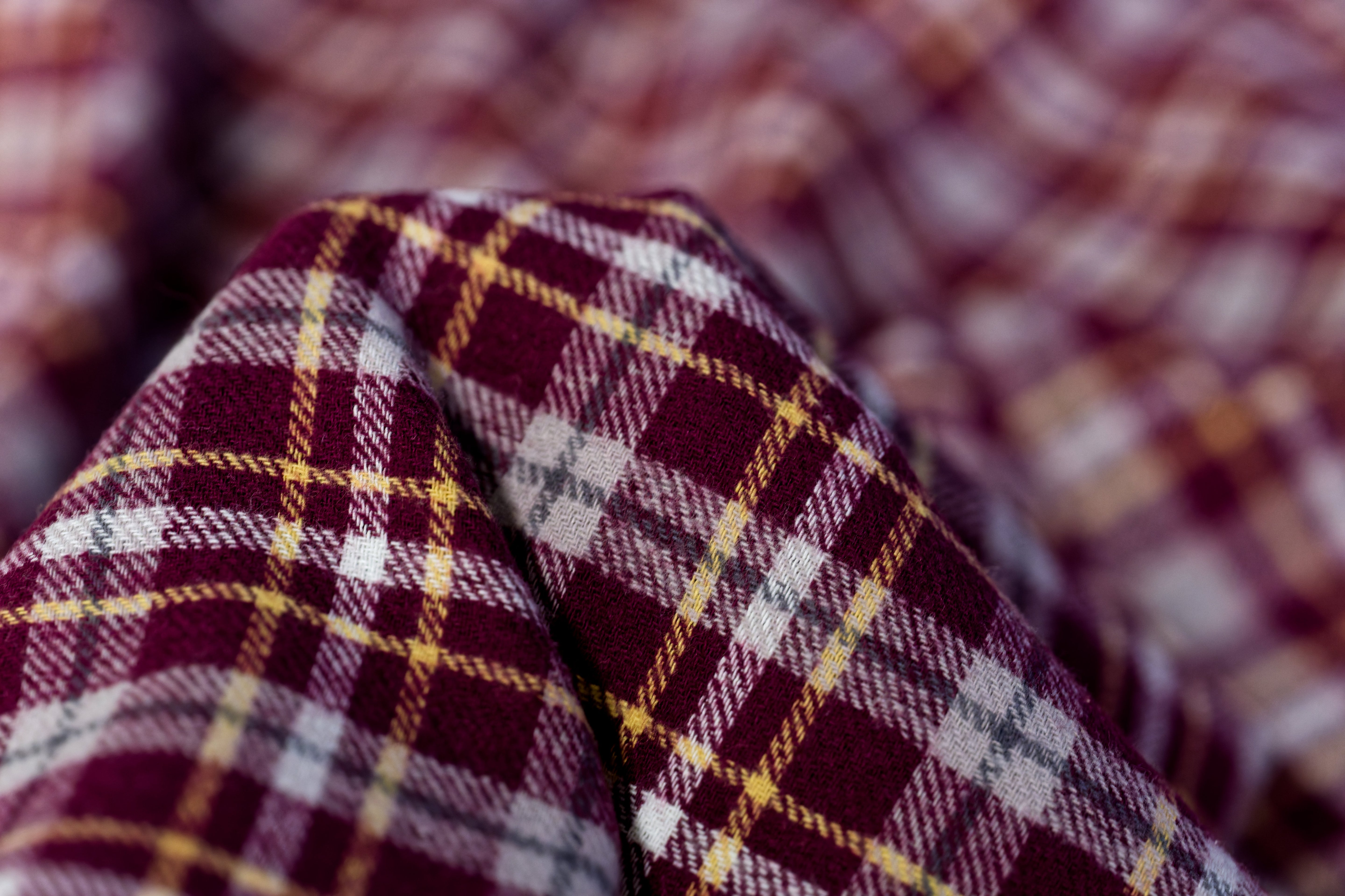 Yarn-Dyed Cotton Flannel, Red/Yellow Tartan