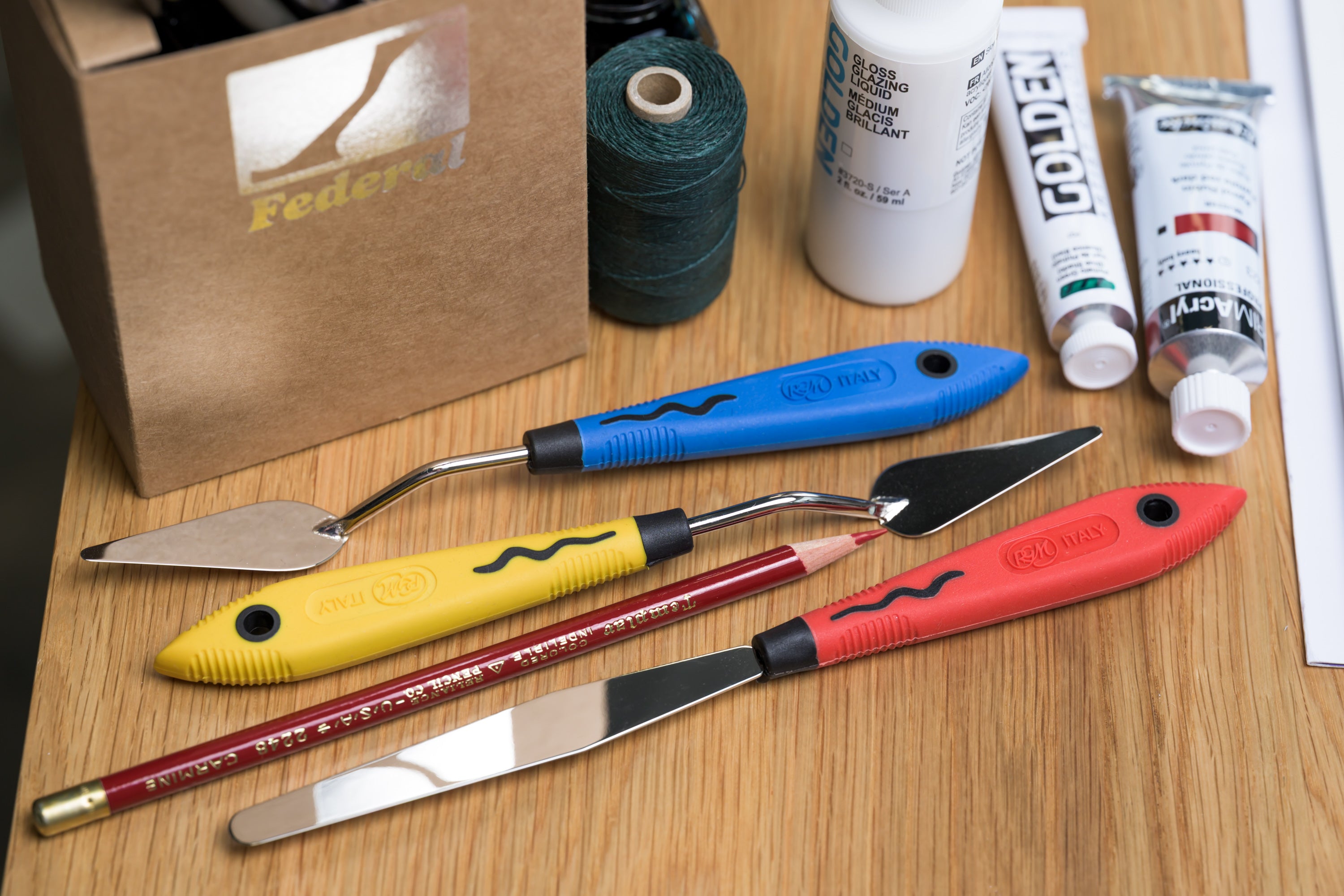 Soft Grip Palette Knife, Blue, #006