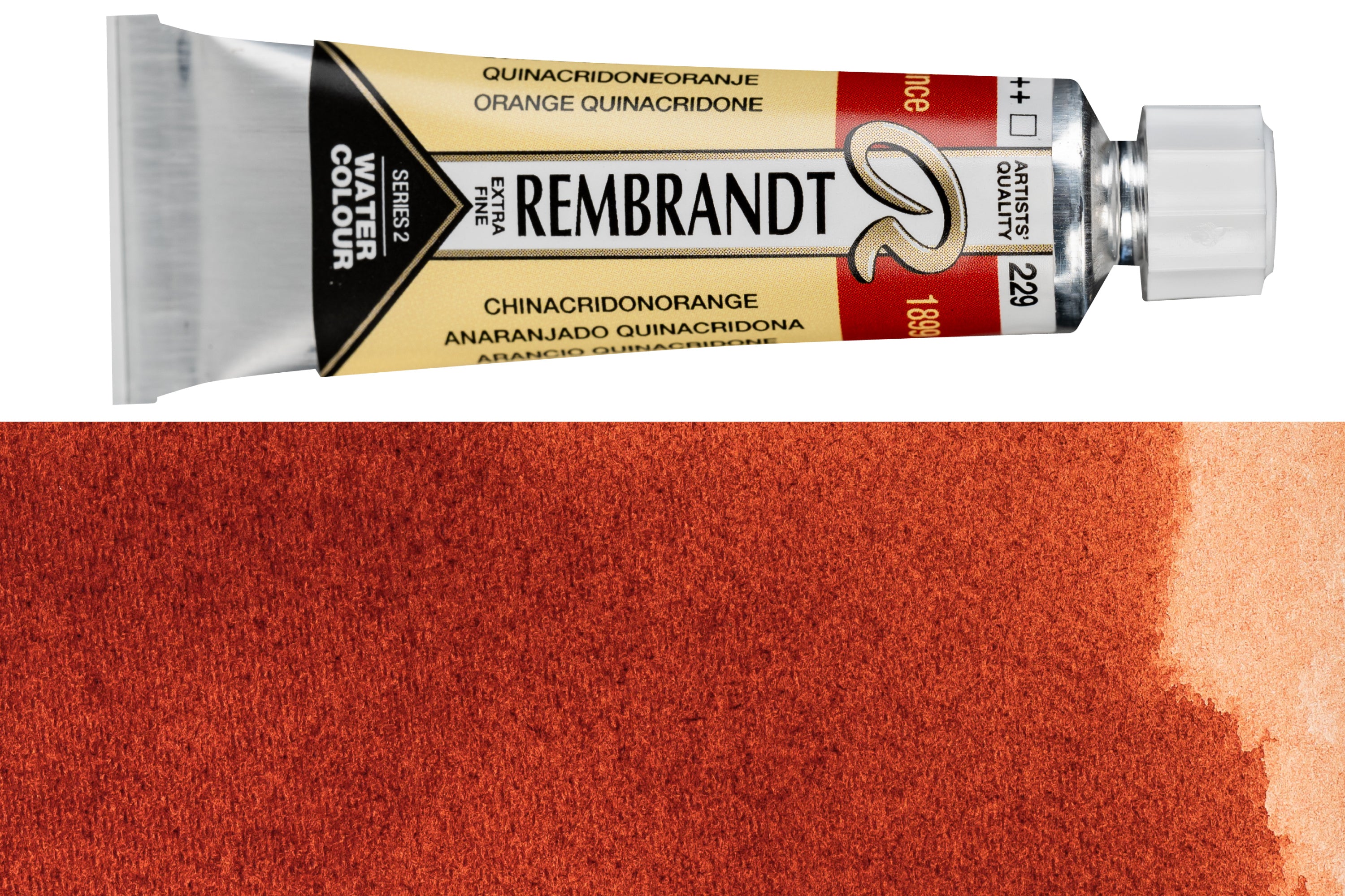 Rembrandt Watercolor, 10 mL, #229 Quinacridone Orange