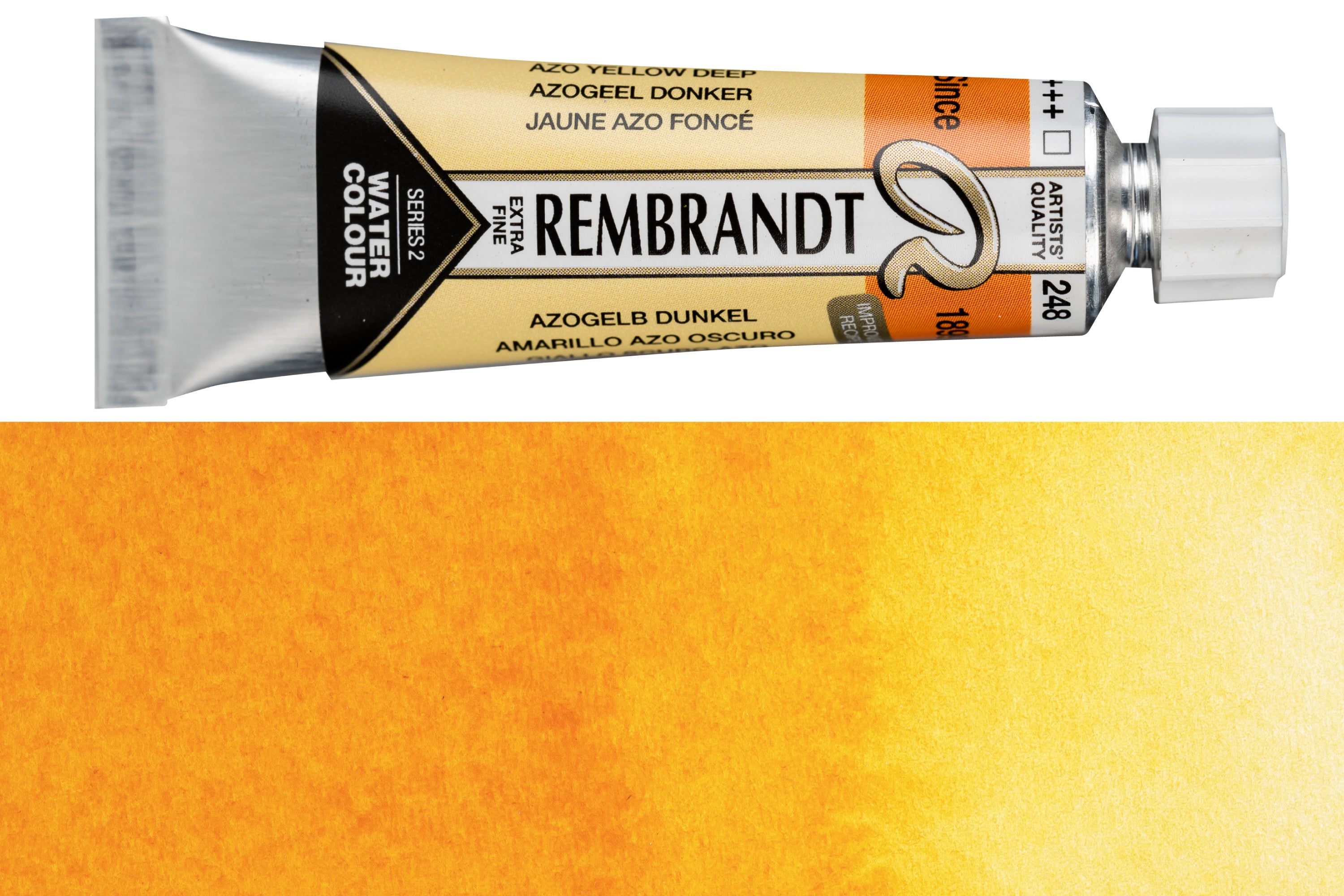 Rembrandt Watercolor, 10 mL, #248 Azo Yellow Deep