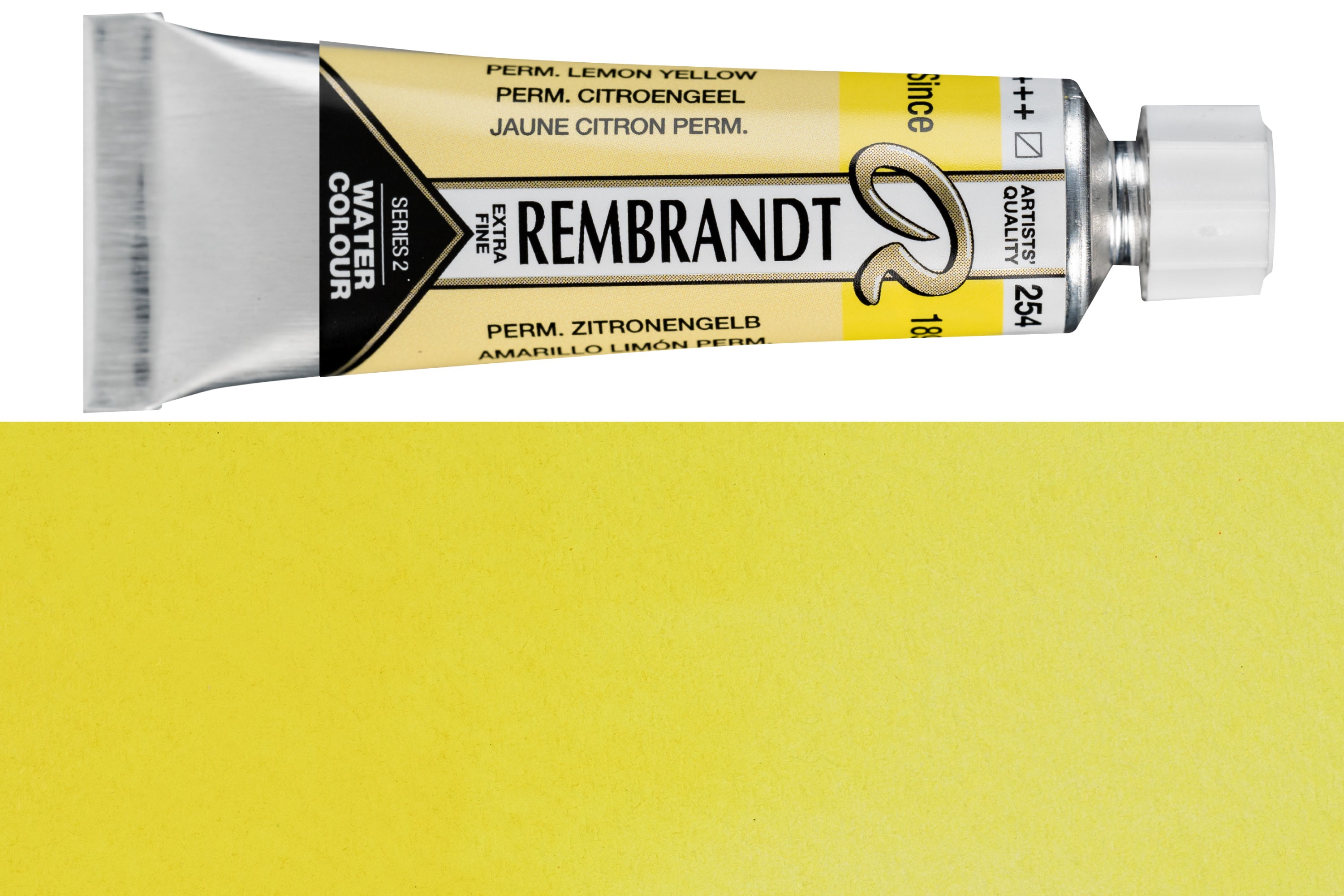 Rembrandt Watercolor, 10 mL, #254 Permanent Lemon Yellow