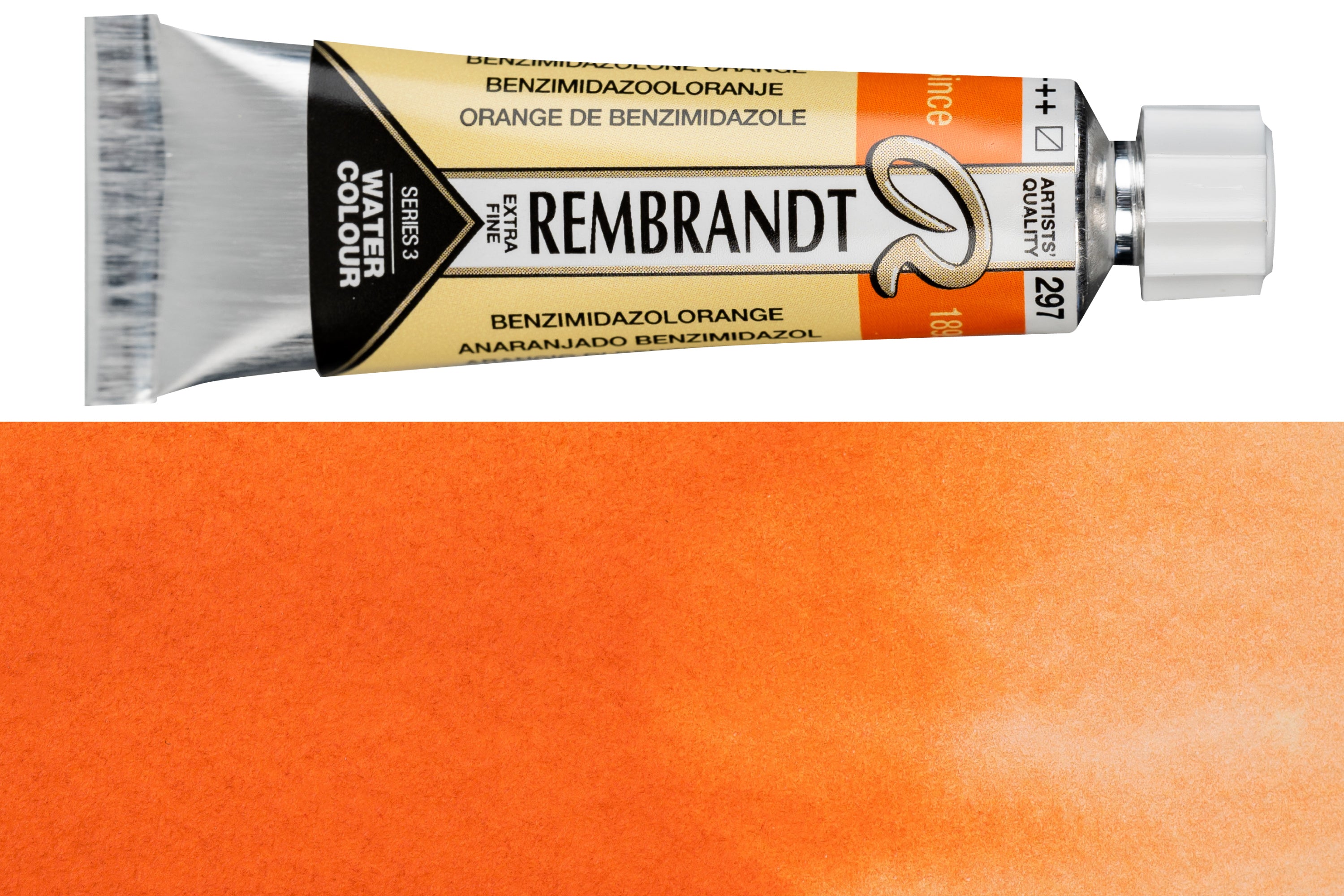 Rembrandt Watercolor, 10 mL, #297 Benzimidazolone Orange