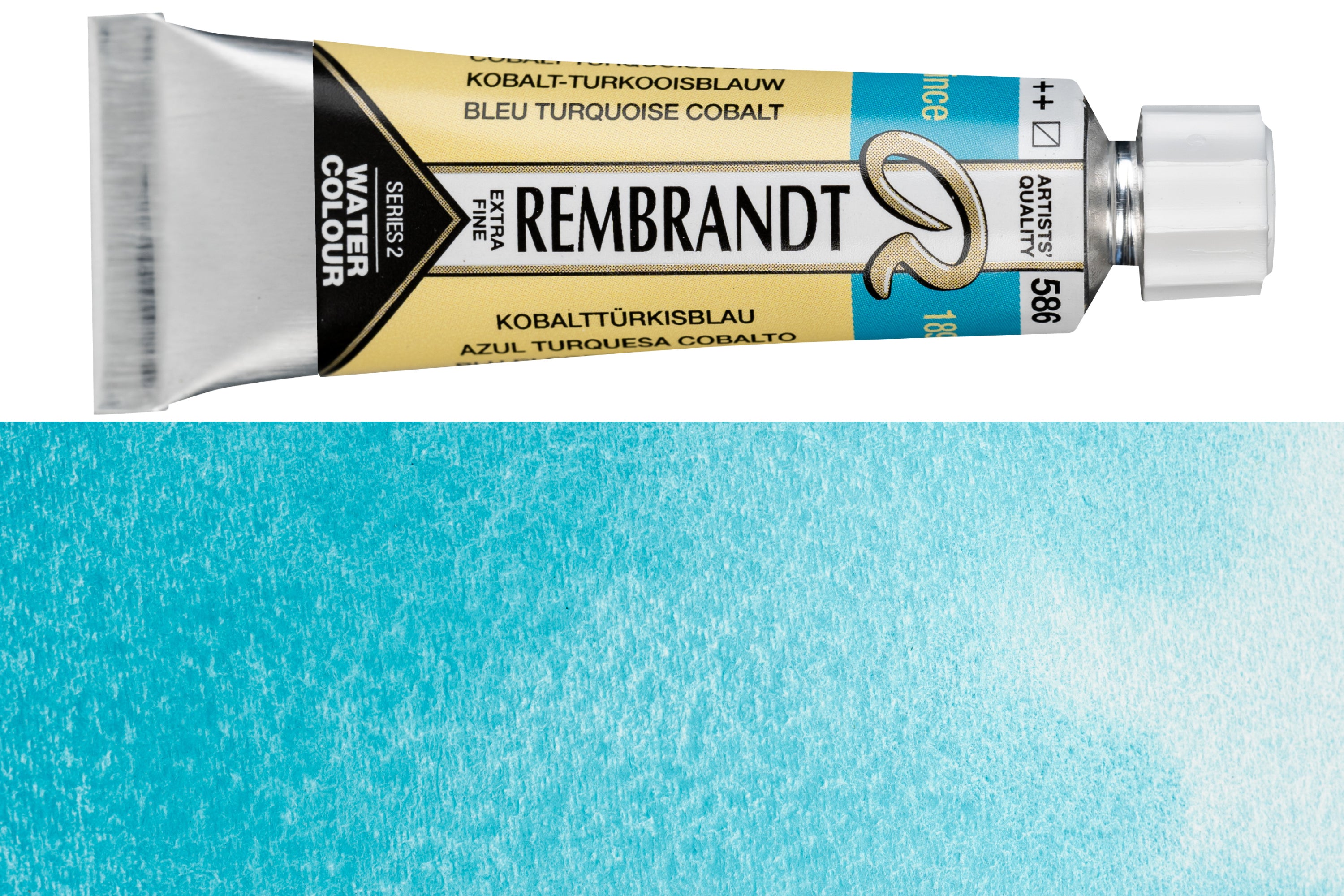 Rembrandt Watercolor, 10 mL, #586 Cobalt Turquoise Blue