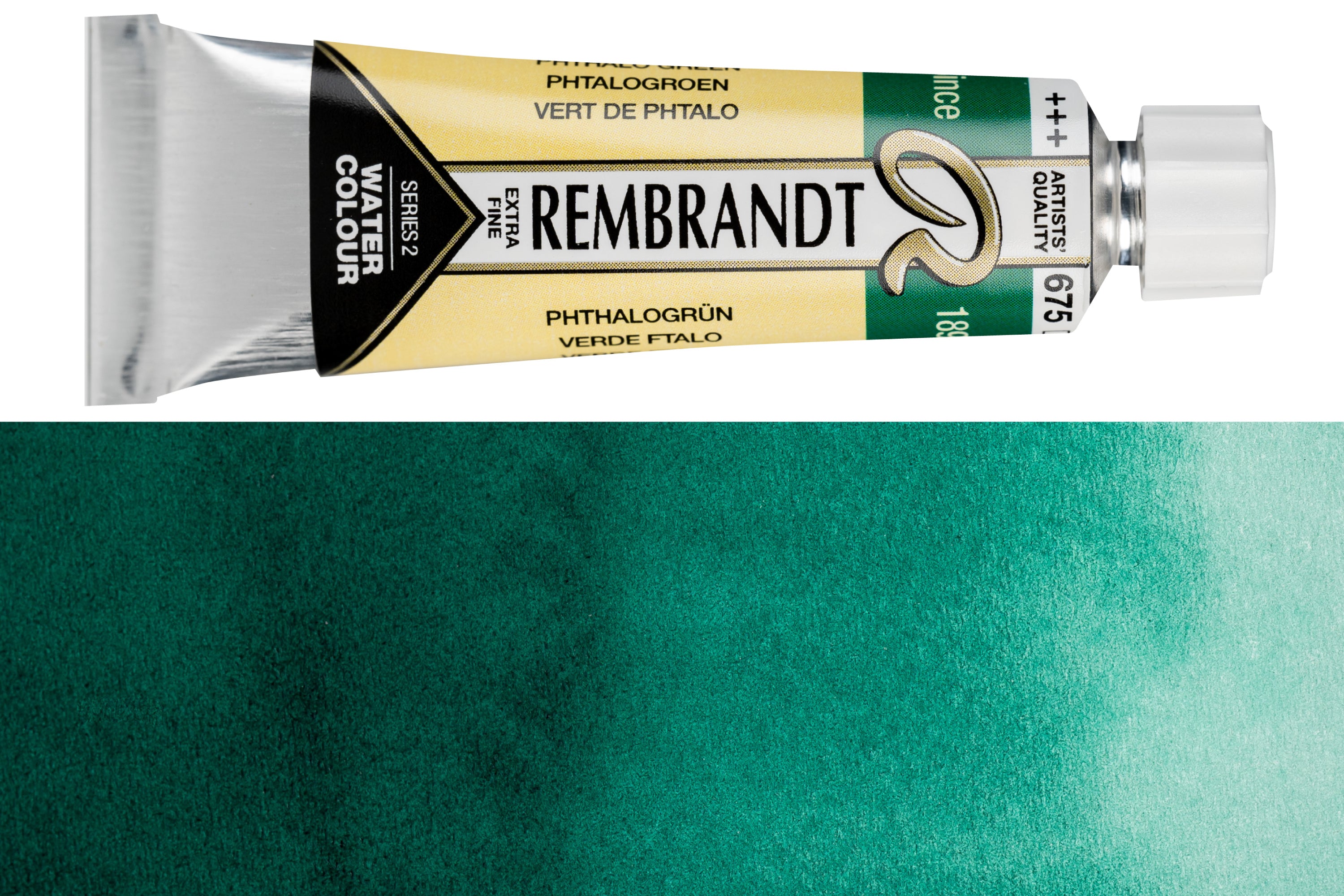 Rembrandt Watercolor, 10 mL, #675 Phthalo Green