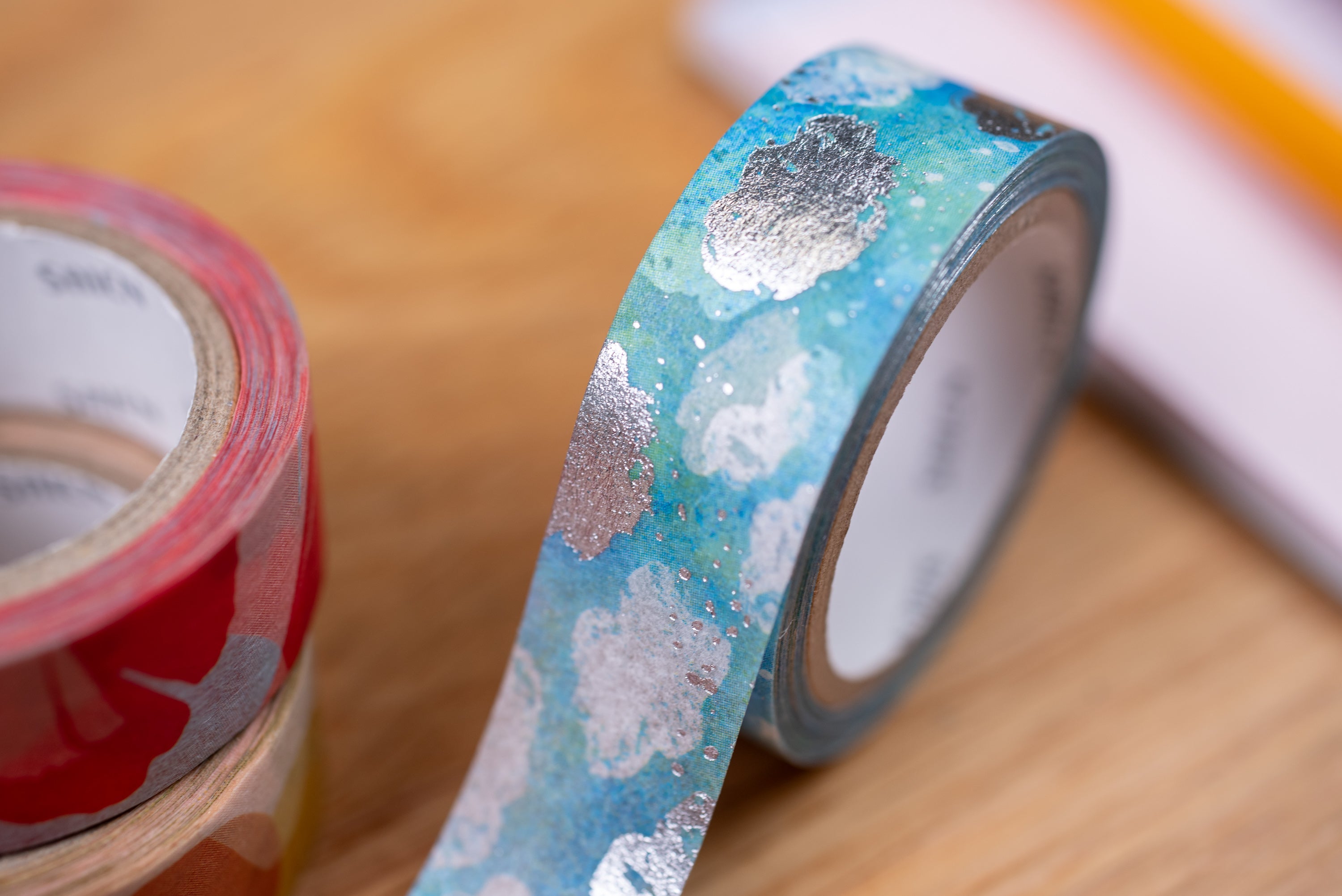 Metallic Silver Clouds Washi Tape