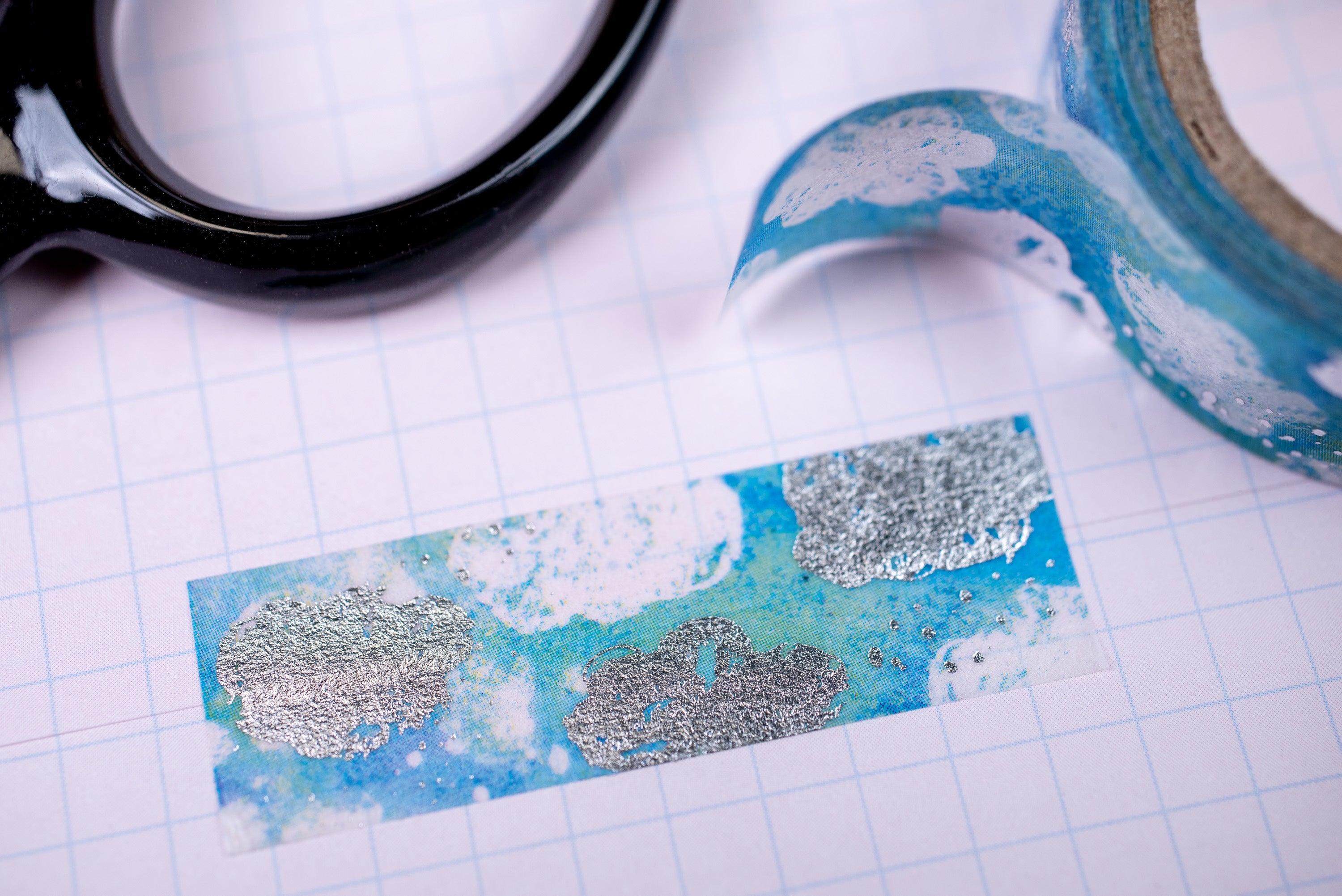 Metallic Silver Clouds Washi Tape