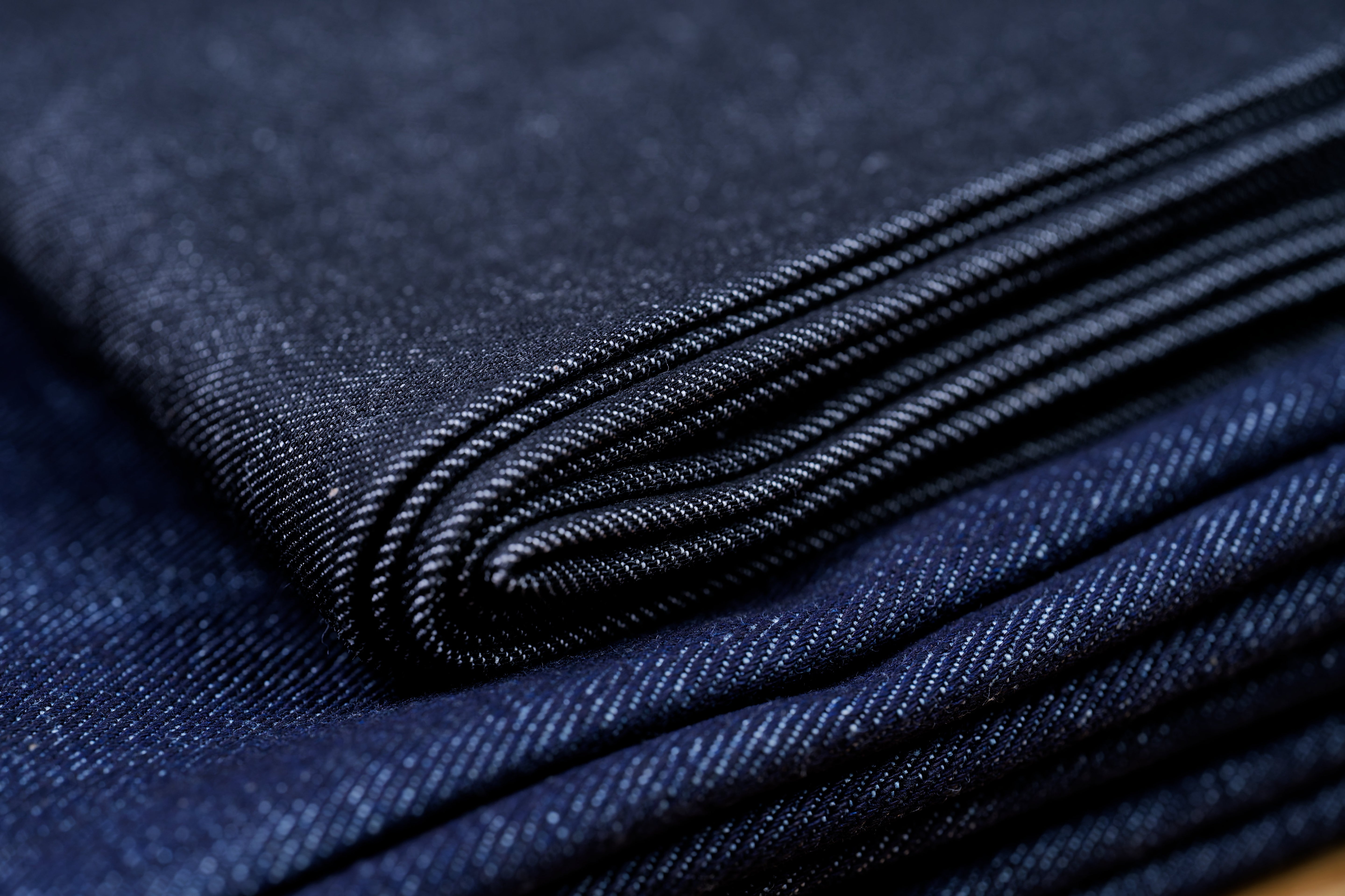 Pre-Cut Japanese Denim, Random Wash