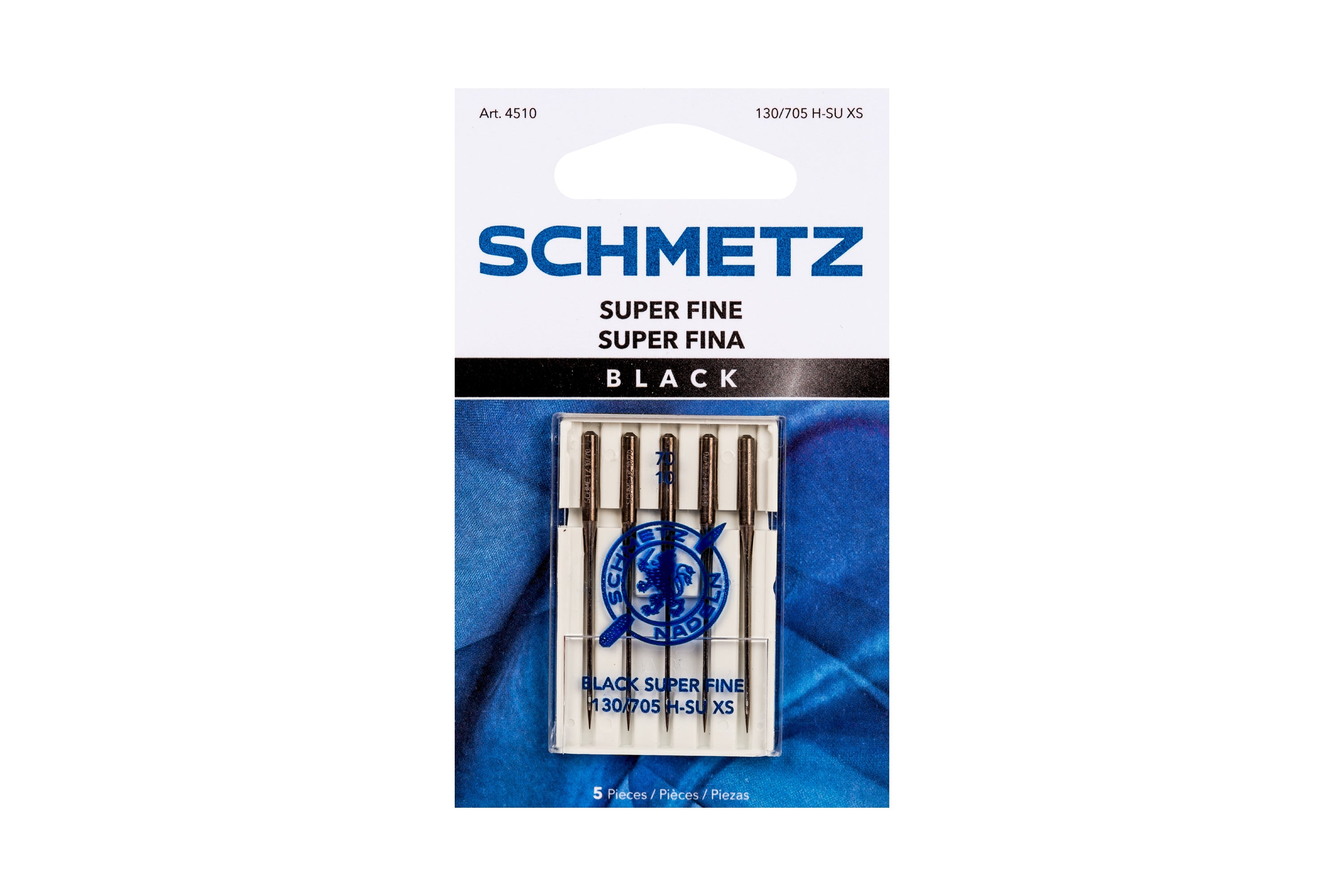 Super Fine Black Machine Needles, Set of 5