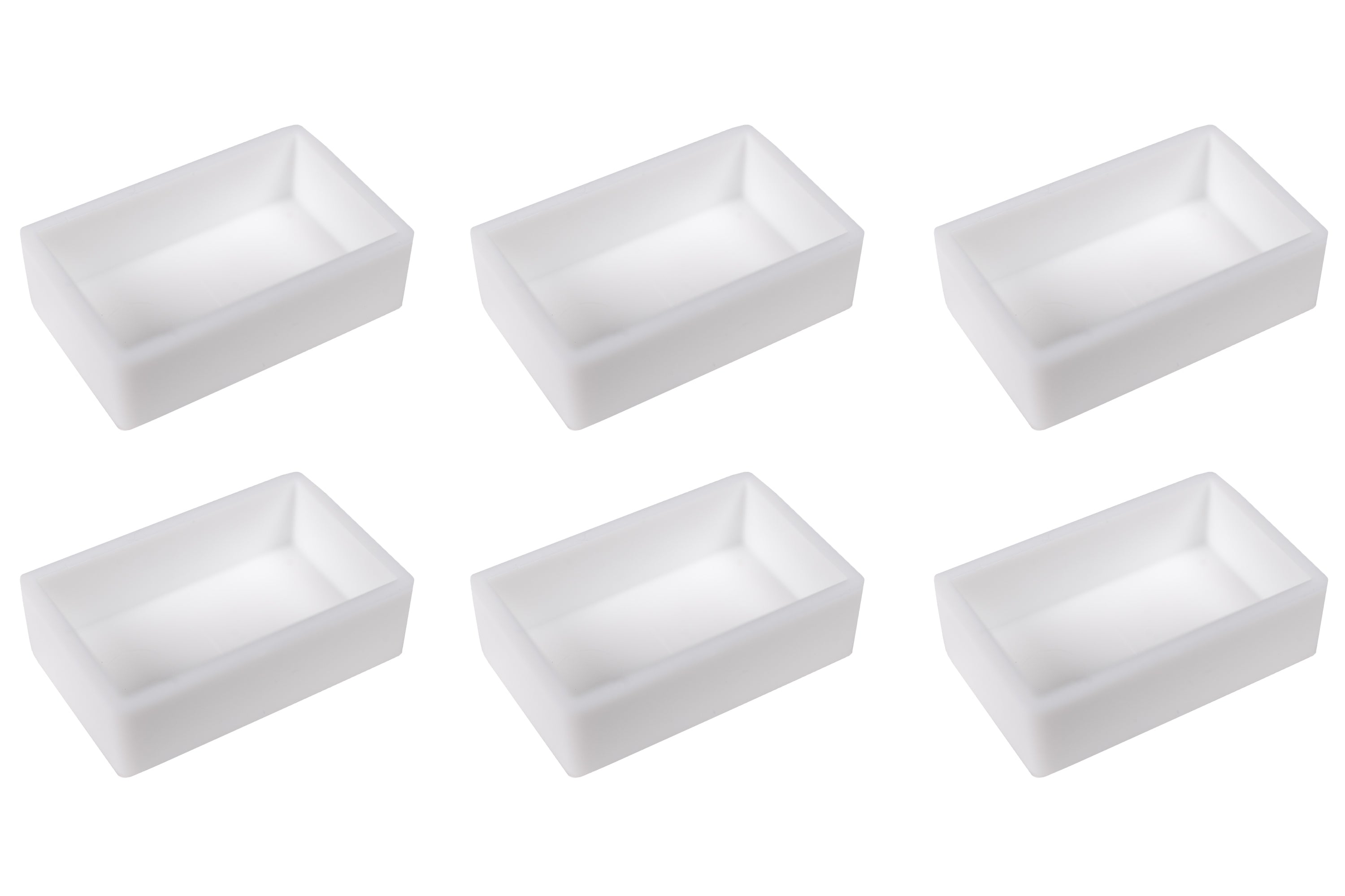 Empty Watercolor Full Pans, Set of 6