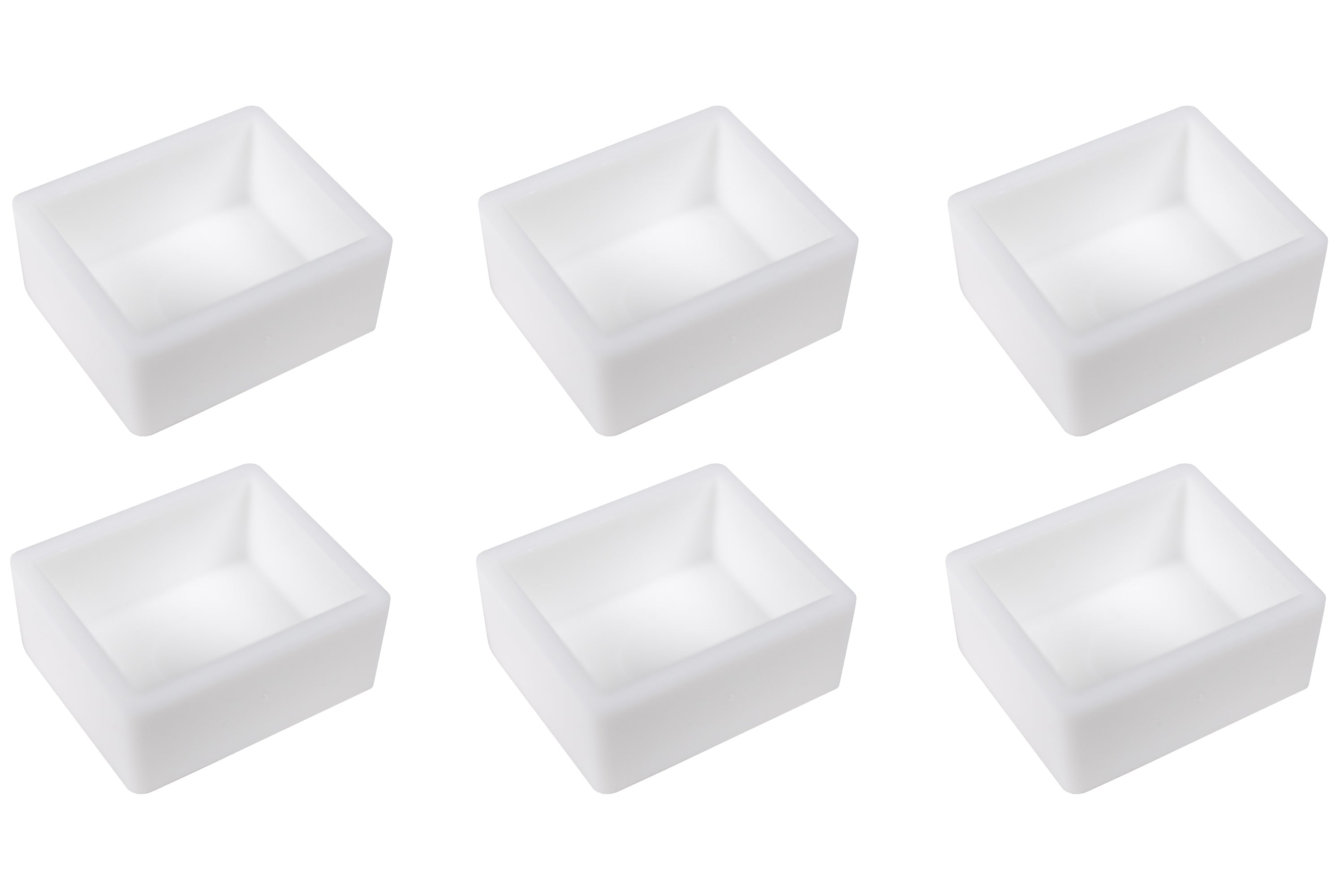 Empty Watercolor Half Pans, Set of 6