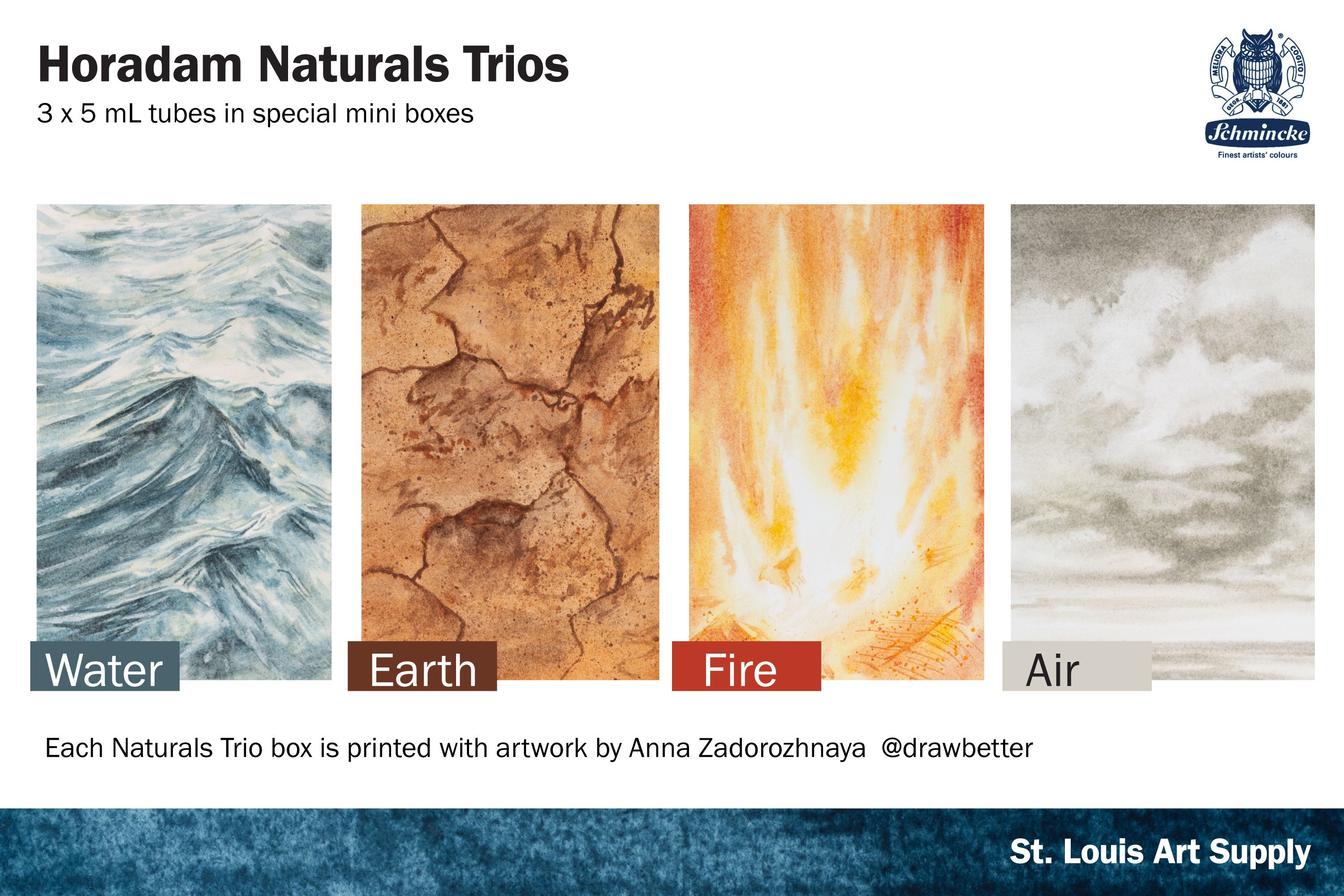 Horadam Naturals Watercolor, 5 mL Earth Trio