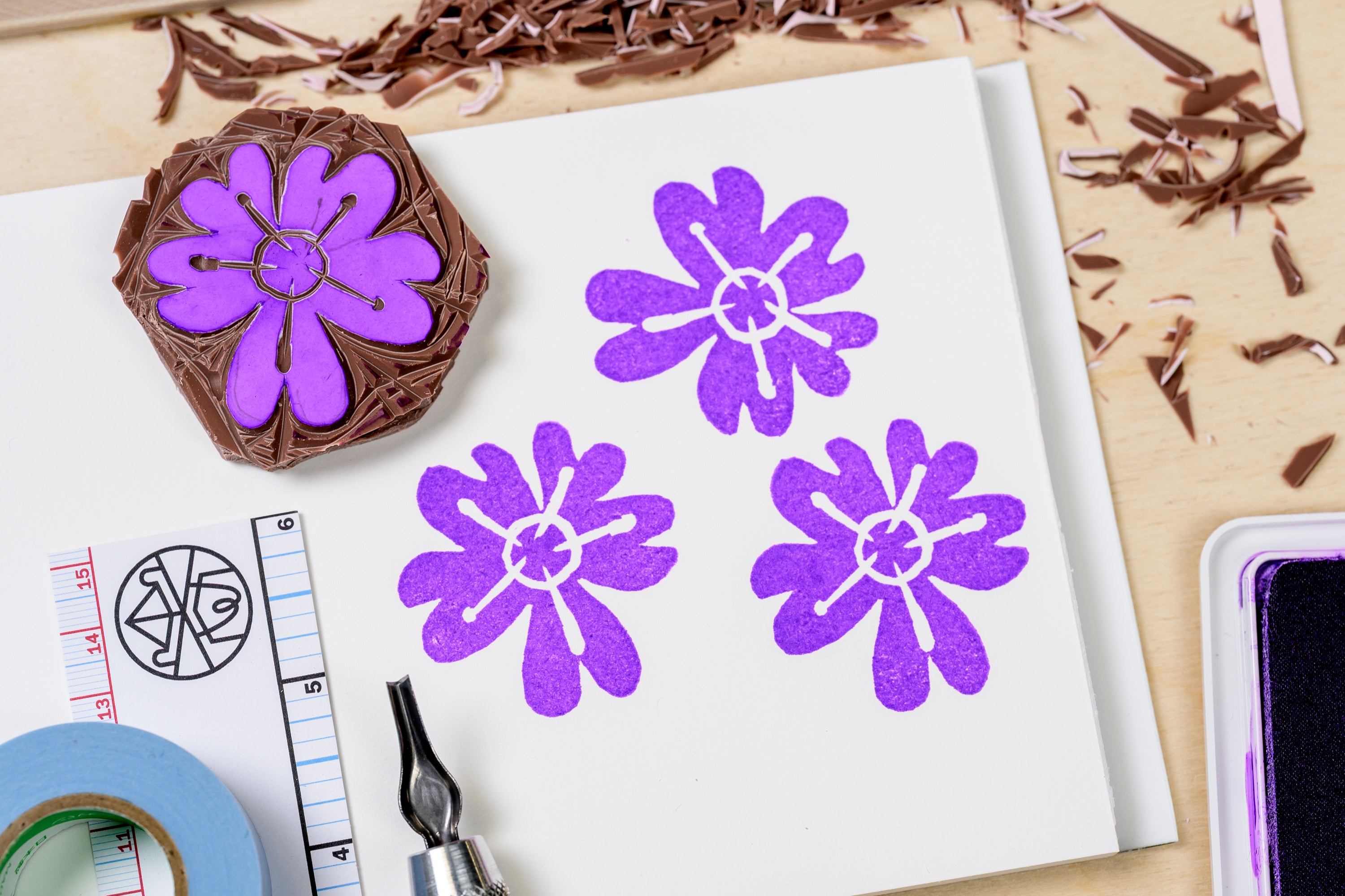 Horunavi Stamp Carving Block, 6" x 8"