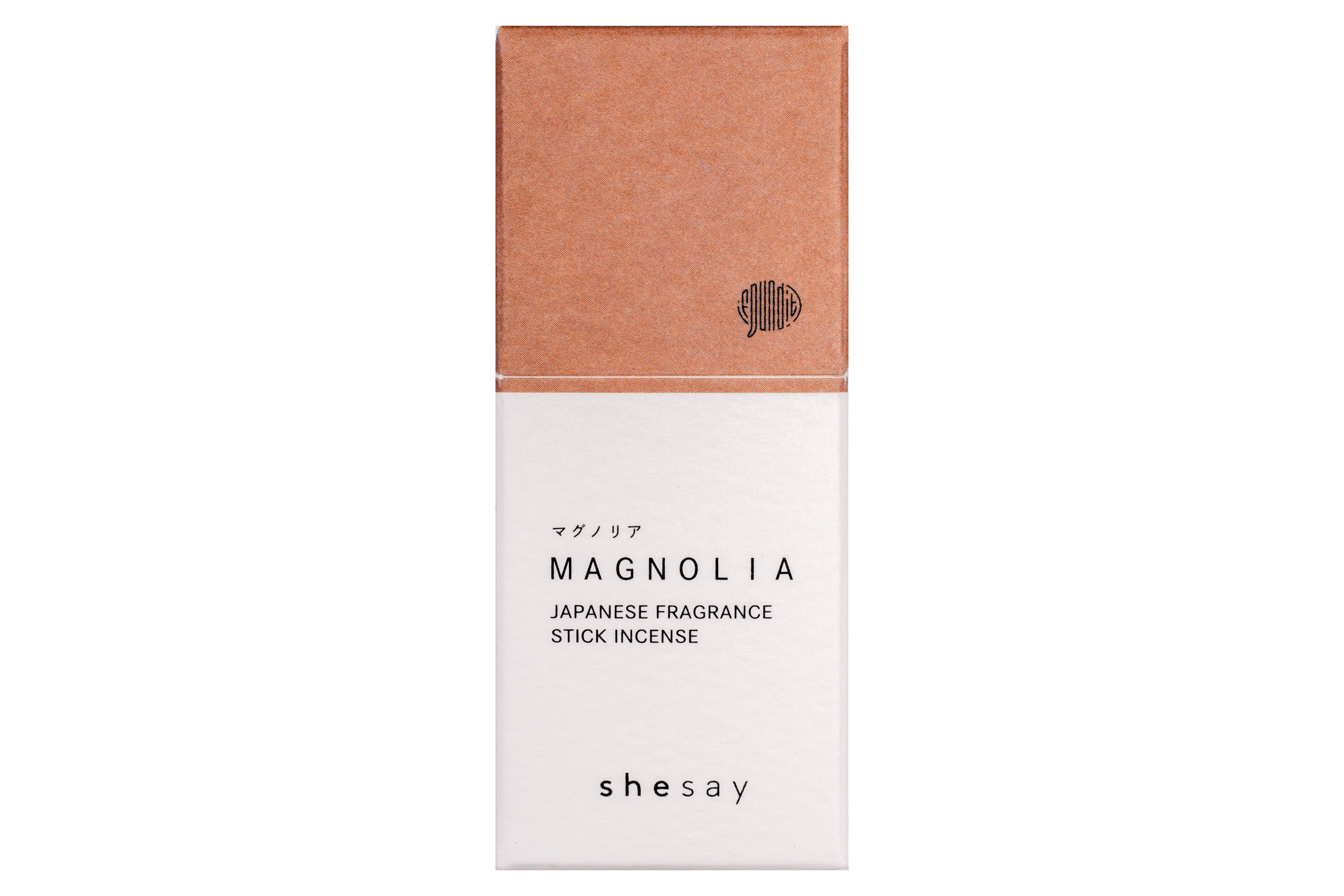 Half-Size Japanese Incense with Brass Base, Magnolia