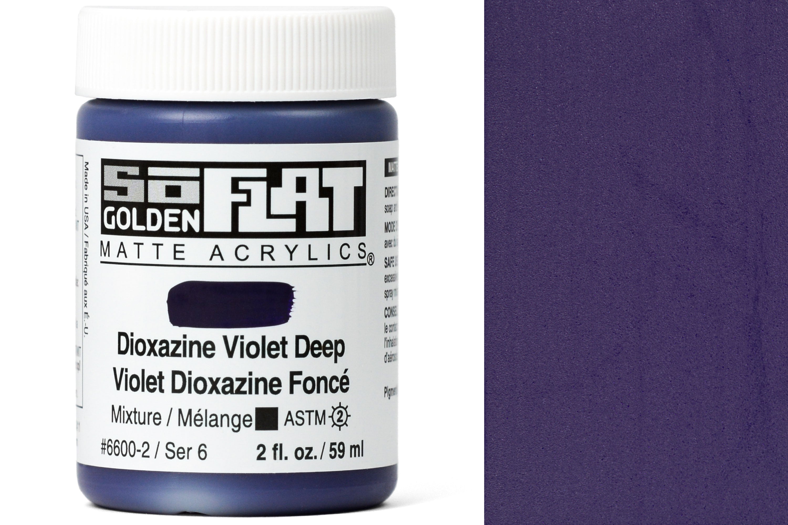 Golden SoFlat Matte Acrylics, Dioxazine Violet Deep