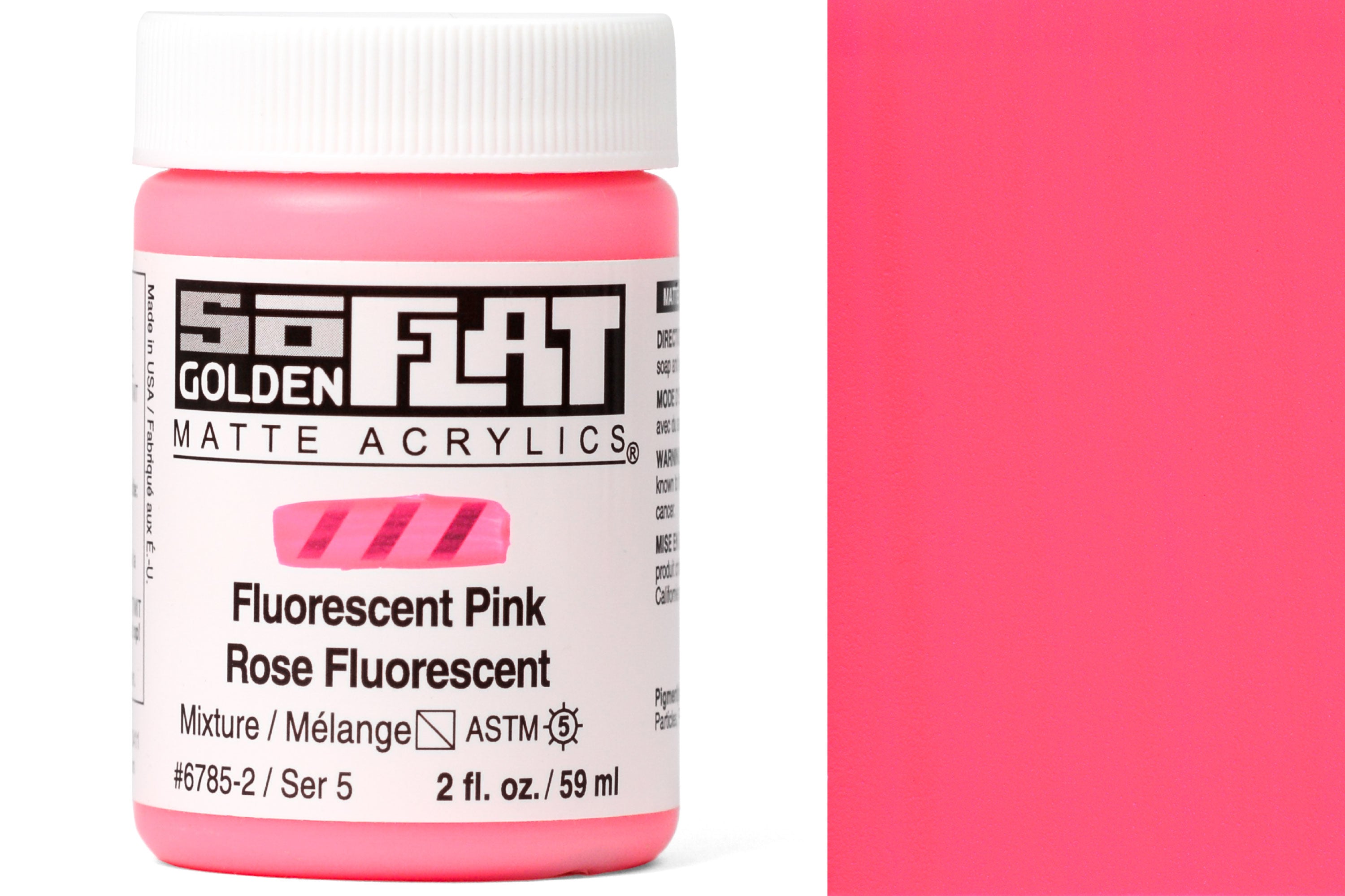 Golden SoFlat Matte Acrylics, Fluorescent Pink