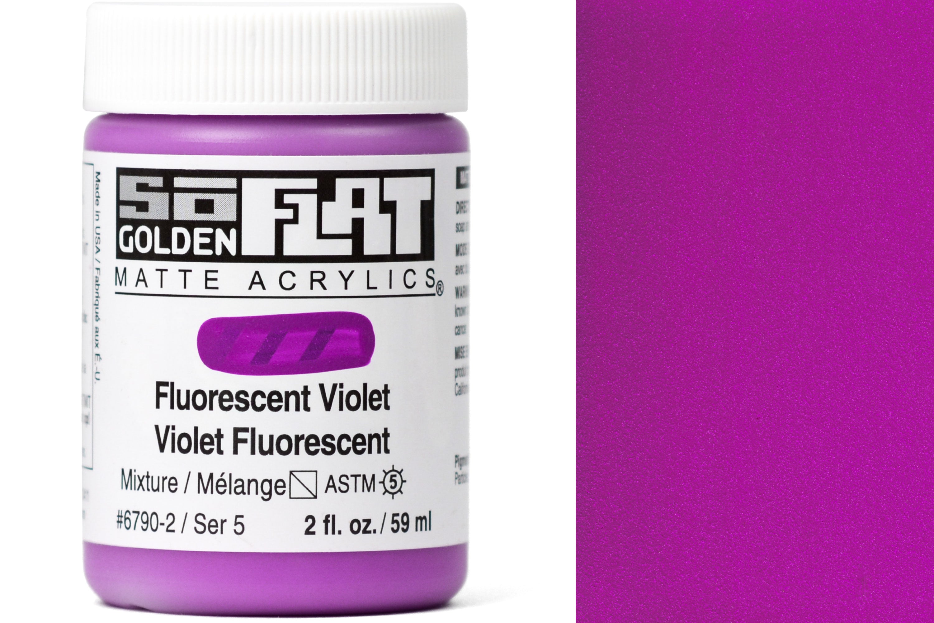 Golden SoFlat Matte Acrylics, Fluorescent Violet