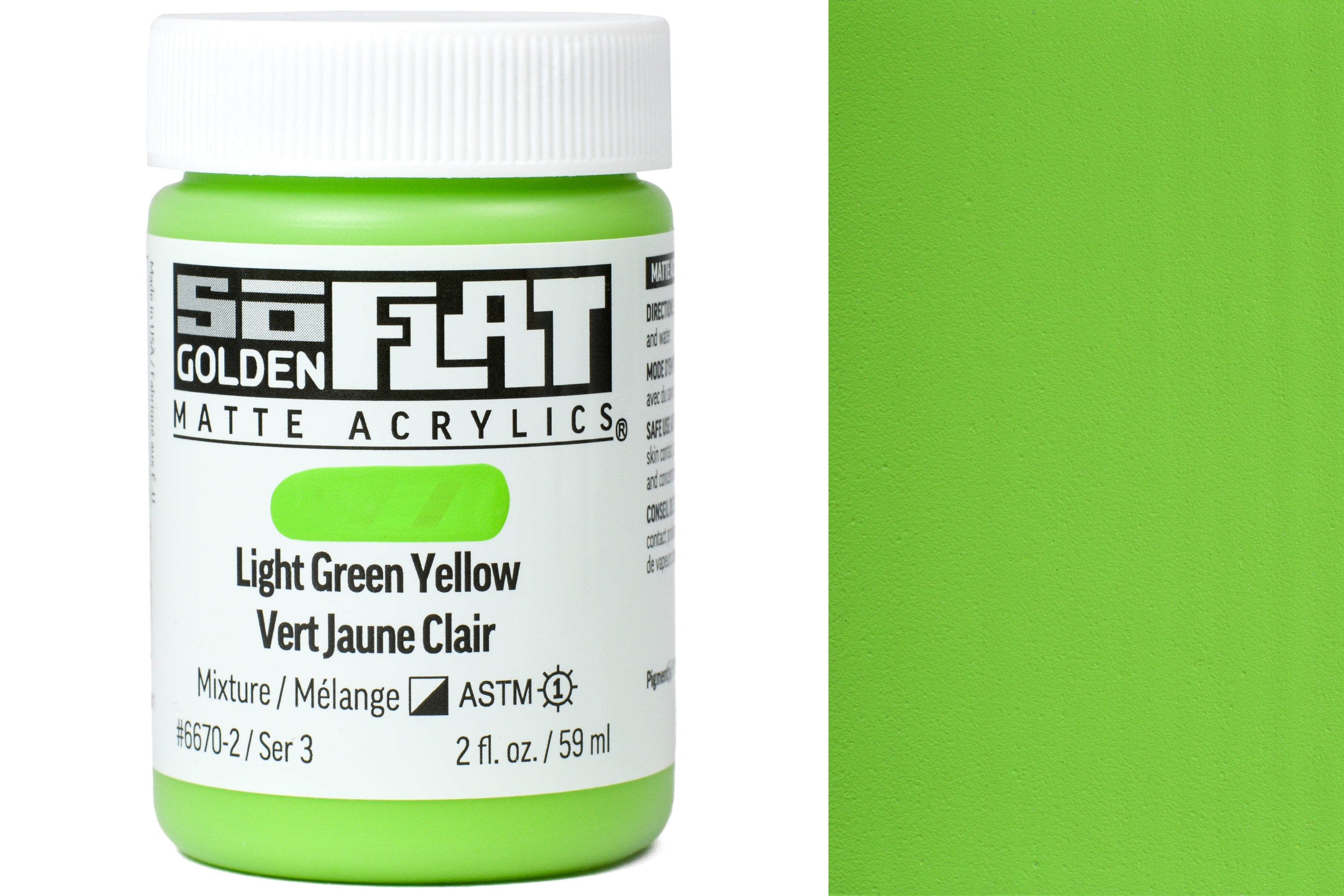 Golden SoFlat Matte Acrylics, Light Green Yellow