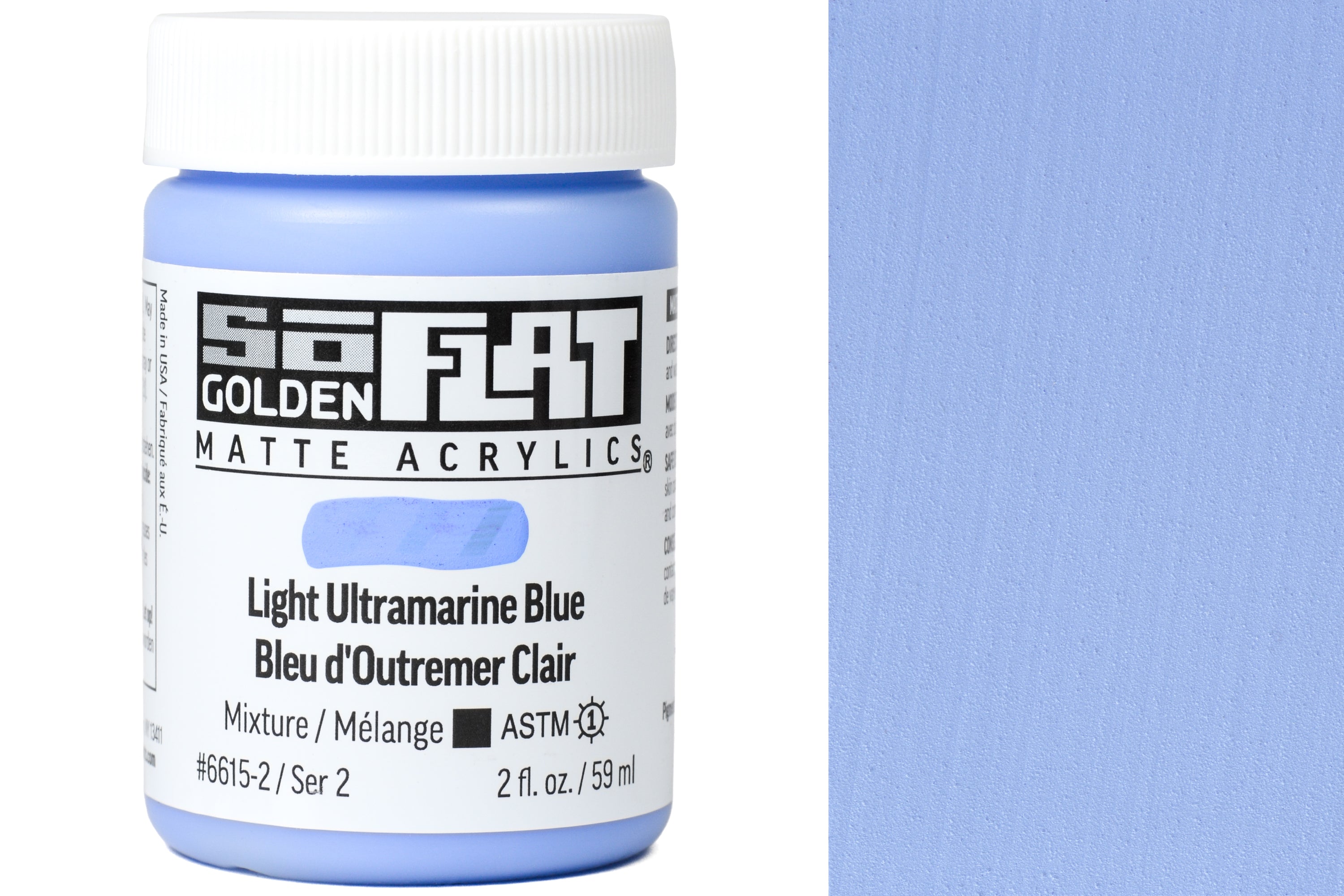 Golden SoFlat Matte Acrylics, Light Ultramarine Blue – St. Art