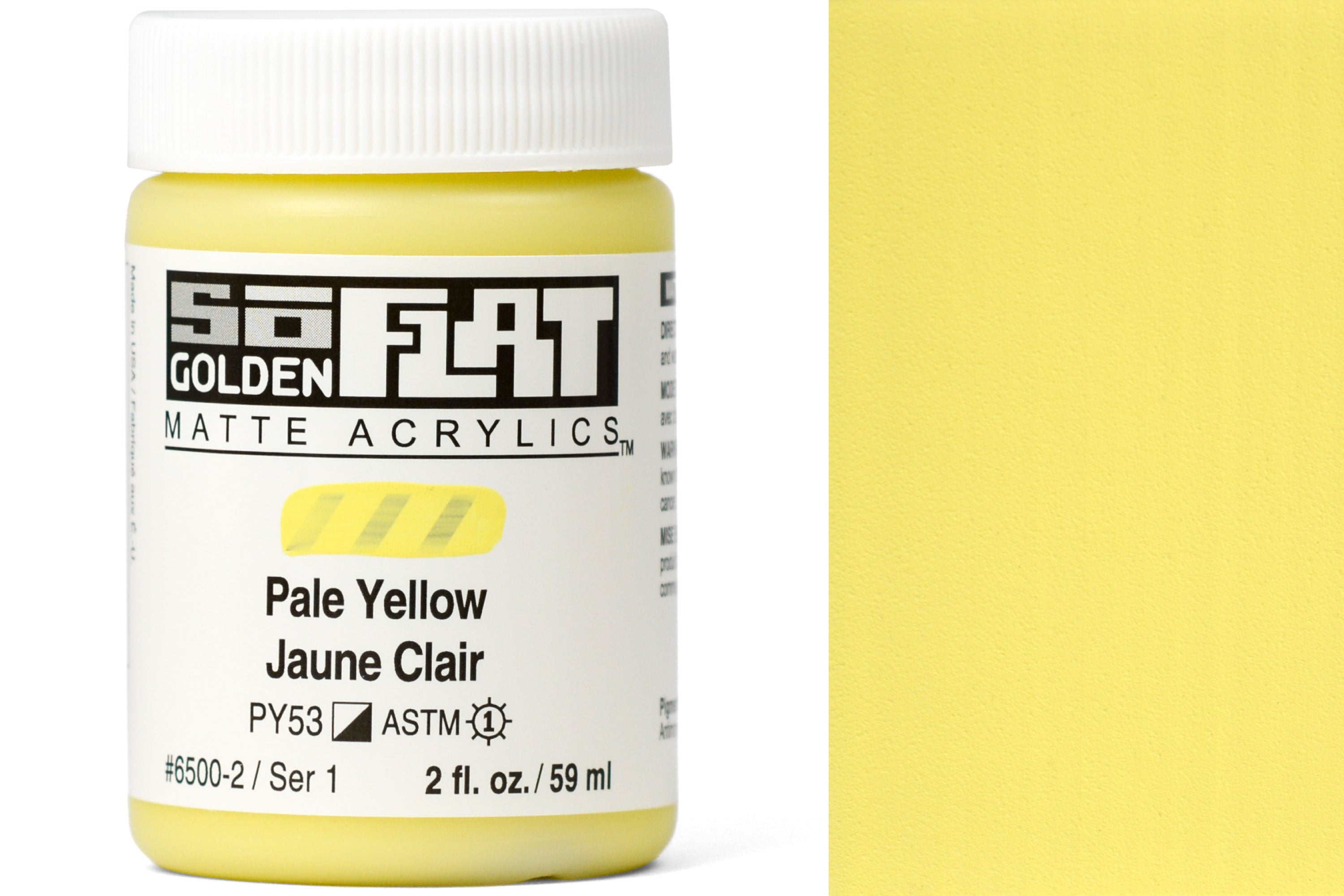 Golden SoFlat Matte Acrylics, Pale Yellow
