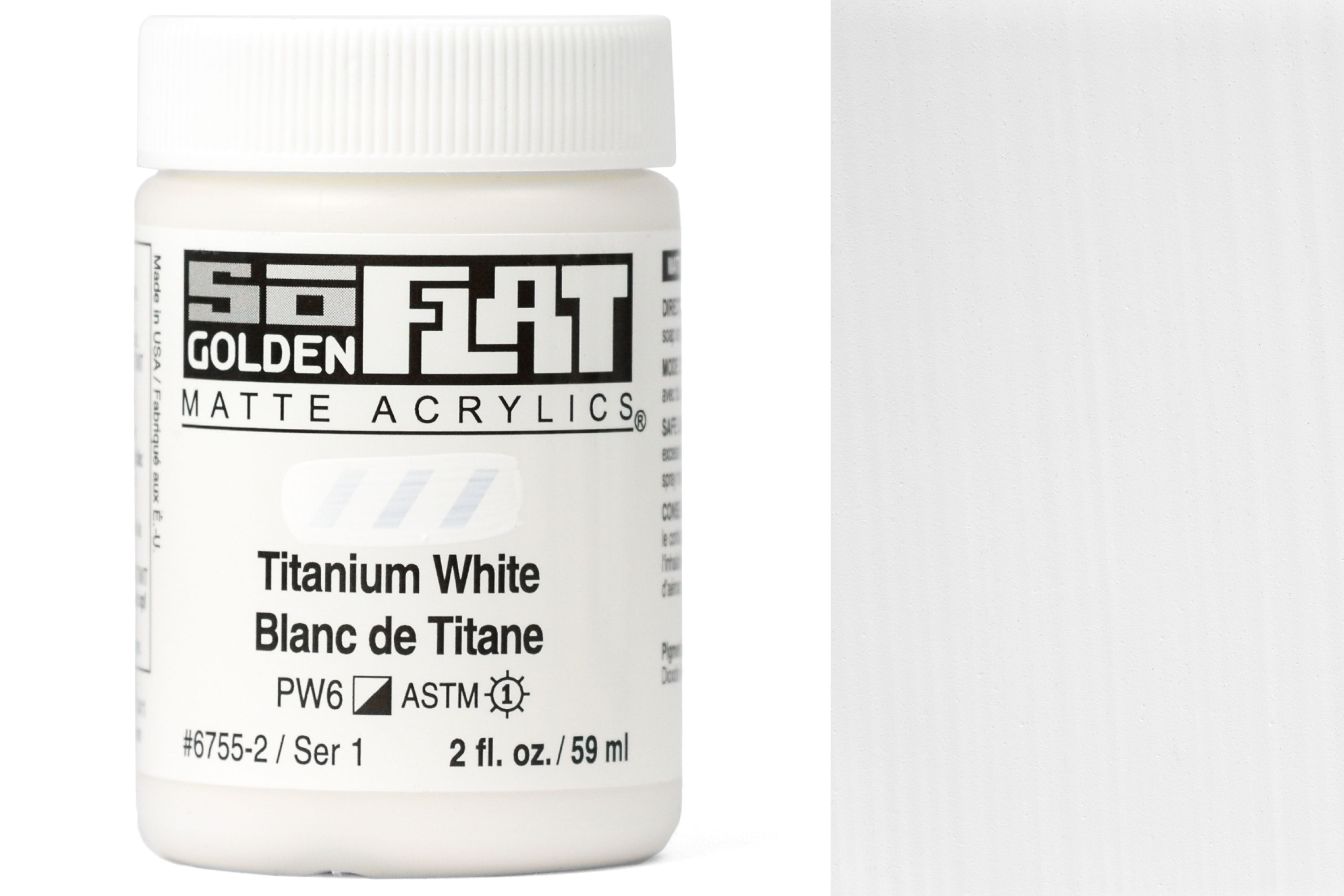 Golden SoFlat Matte Acrylics, Titanium White
