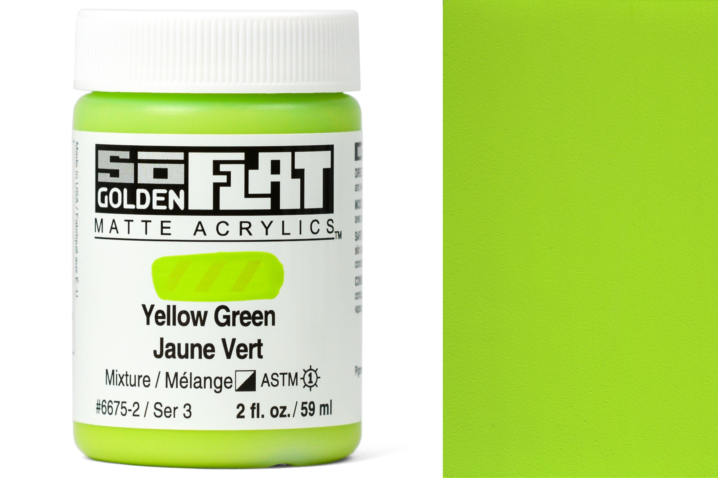 Golden SoFlat Matte Acrylics, Yellow Green