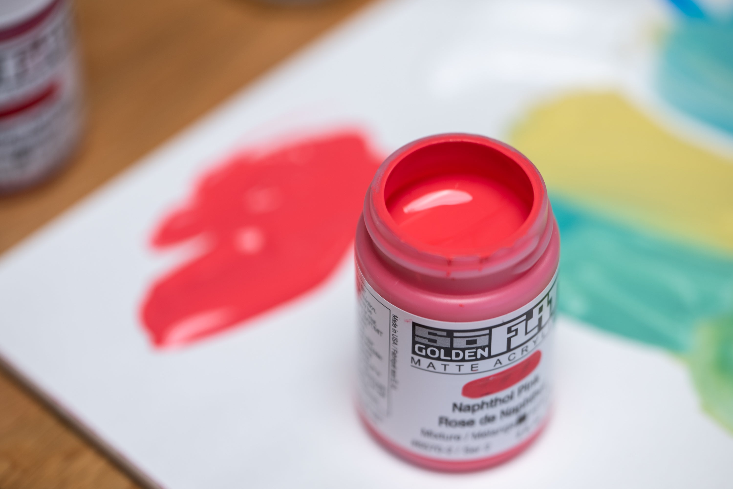 Golden SoFlat Matte Acrylics, Fluorescent Set of 6