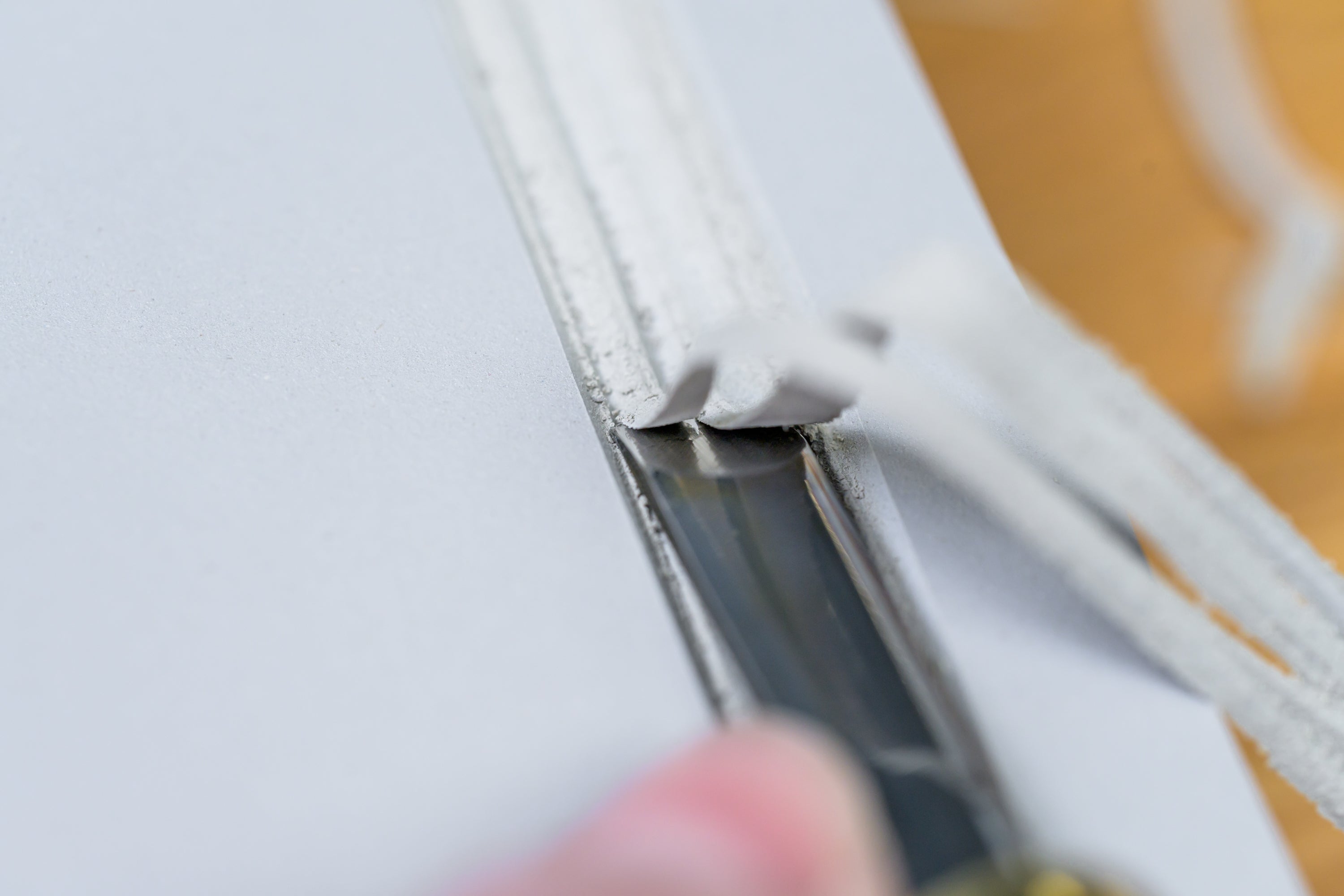 Mounted Grey Linoleum Block