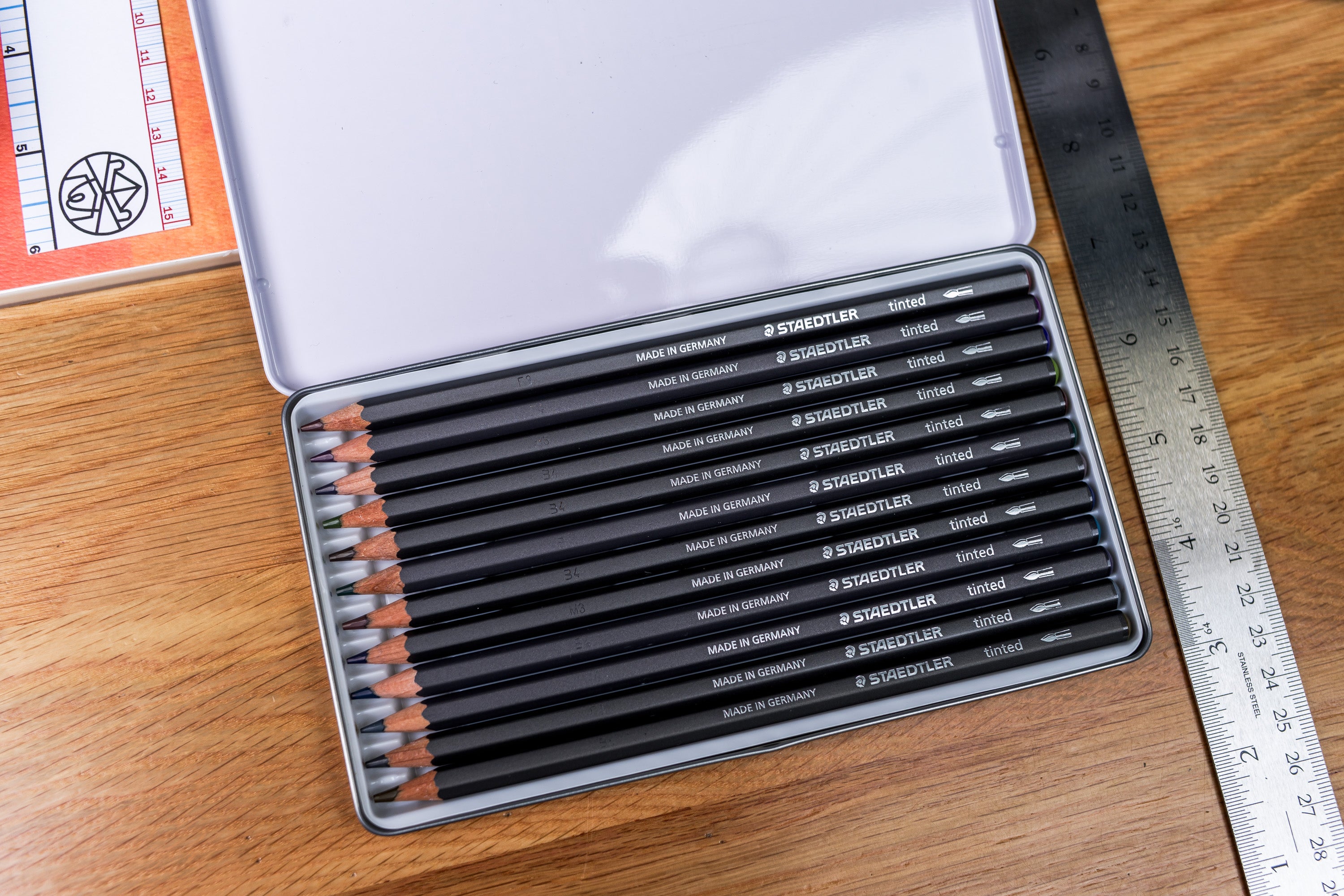 Tinted Graphite Pencils, Set of 12