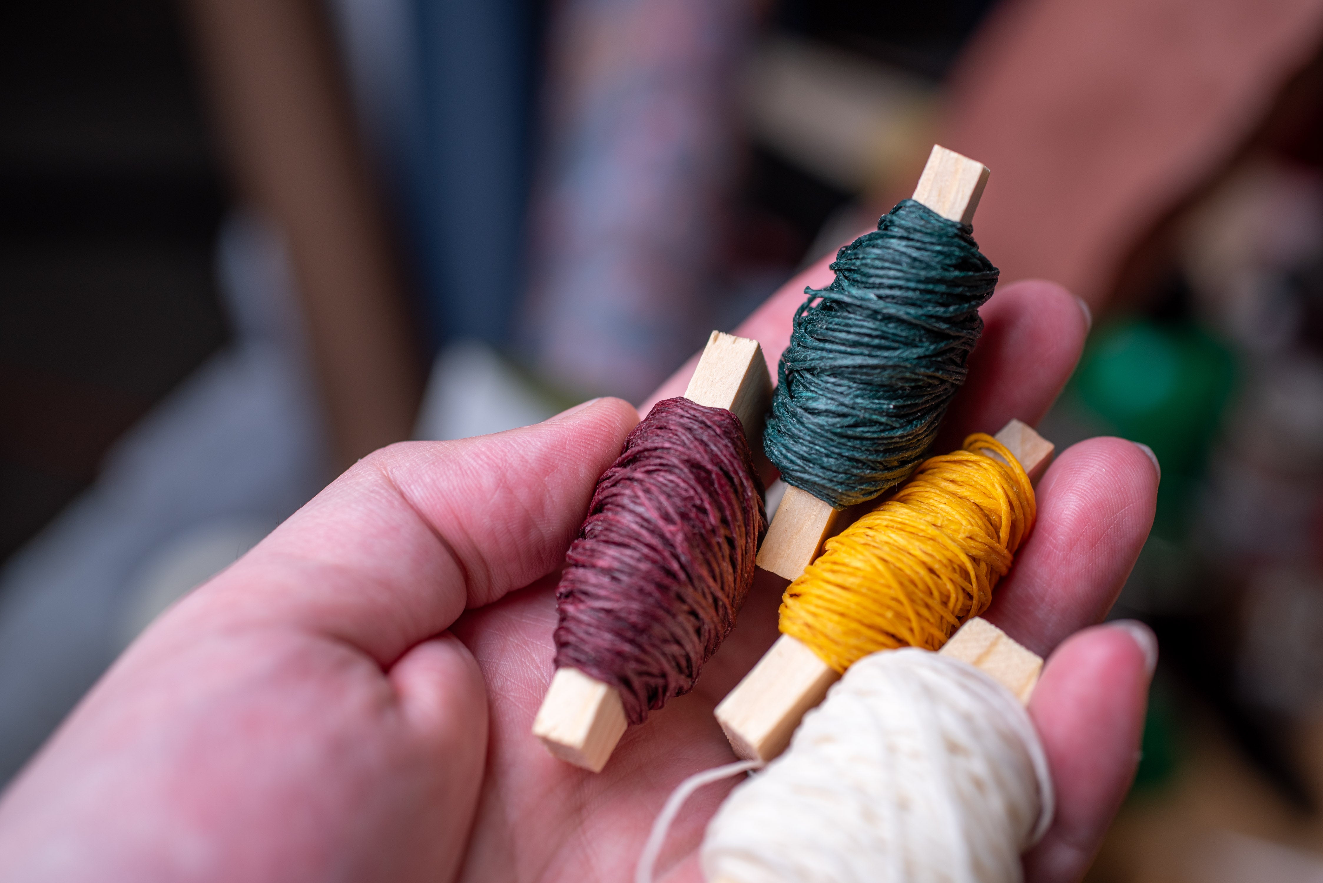 Waxed Linen Thread, Four-Ply, Evergreen