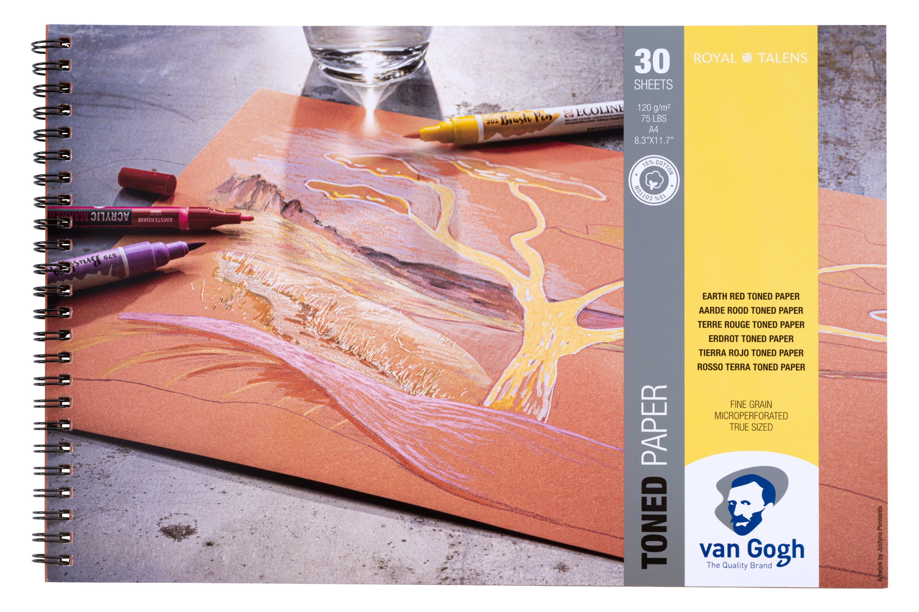 Earth Red Mixed Media Paper, A4