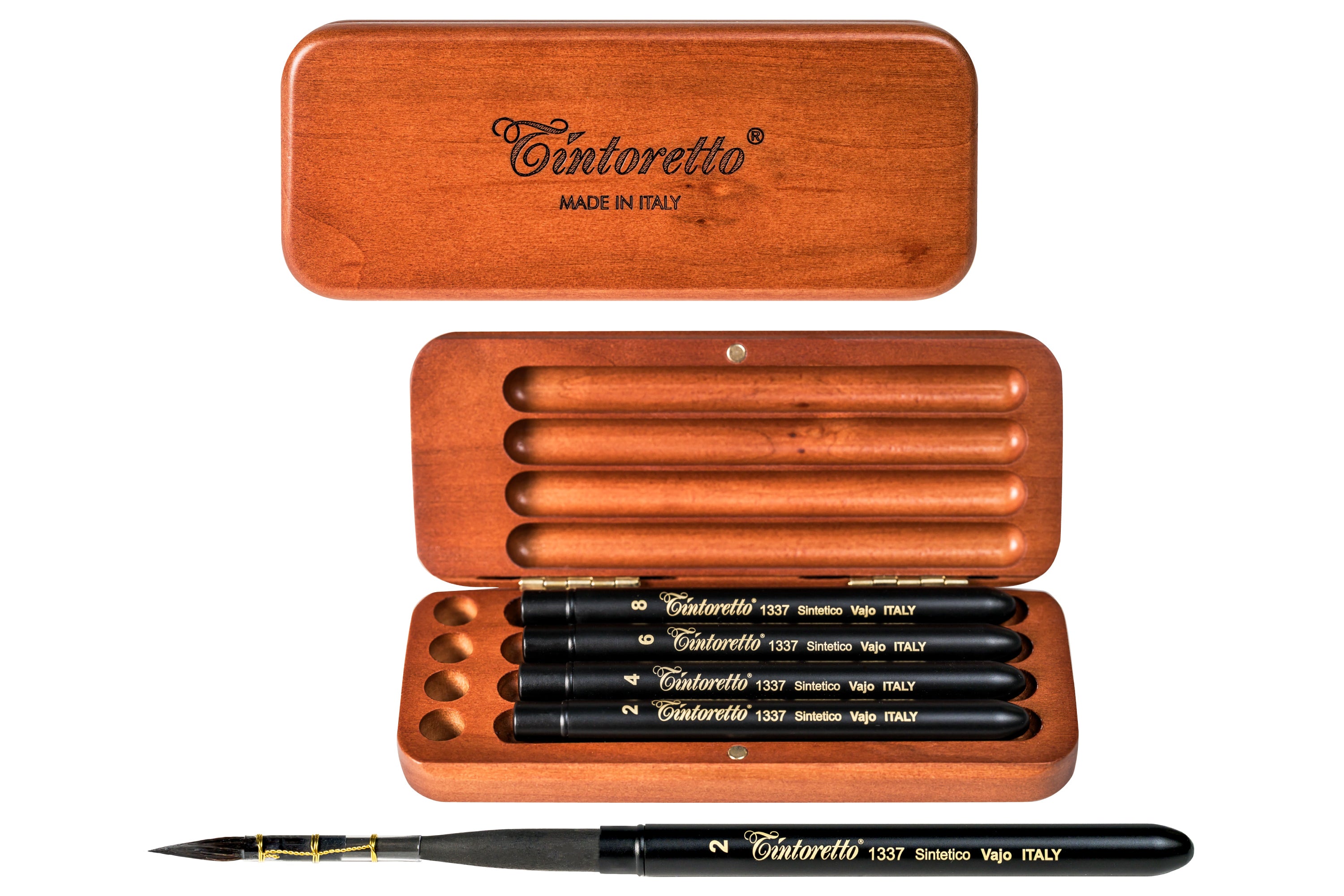 Tintoretto Watercolor Travel Brush Set, Synthetic Squirrel Quills