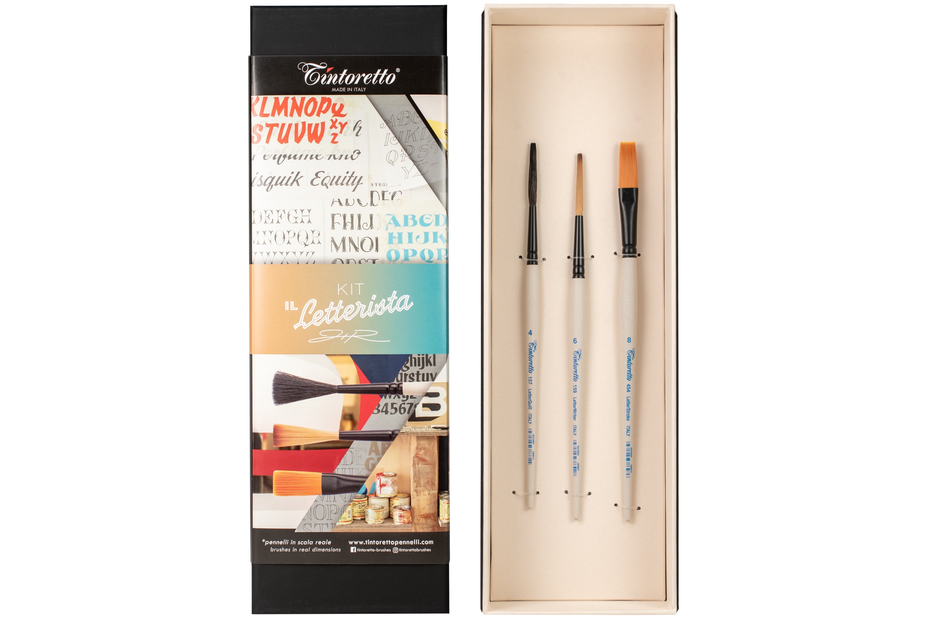 Tintoretto ⨉ Il Letterista Signature Lettering Brush Set