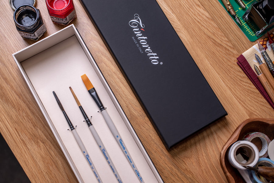 Tintoretto ⨉ Il Letterista Signature Lettering Brush Set