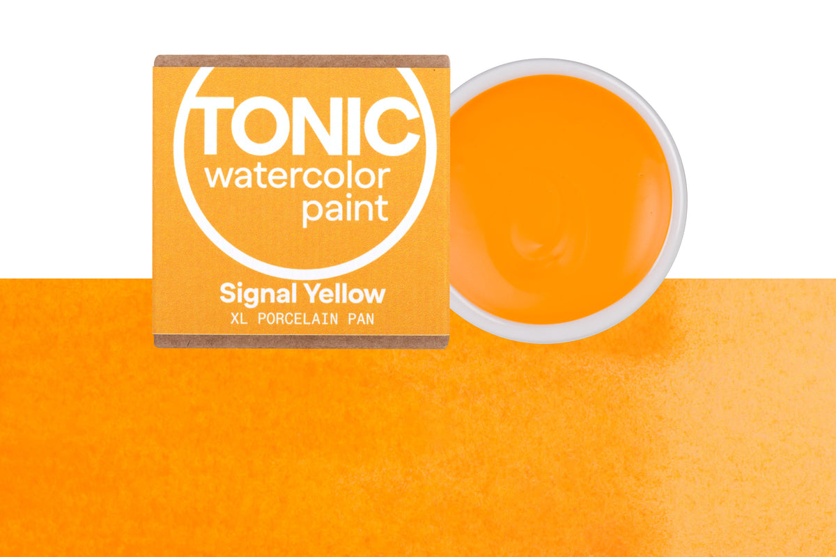 Tonic Watercolor, Porcelain Pan, #040 Signal Yellow