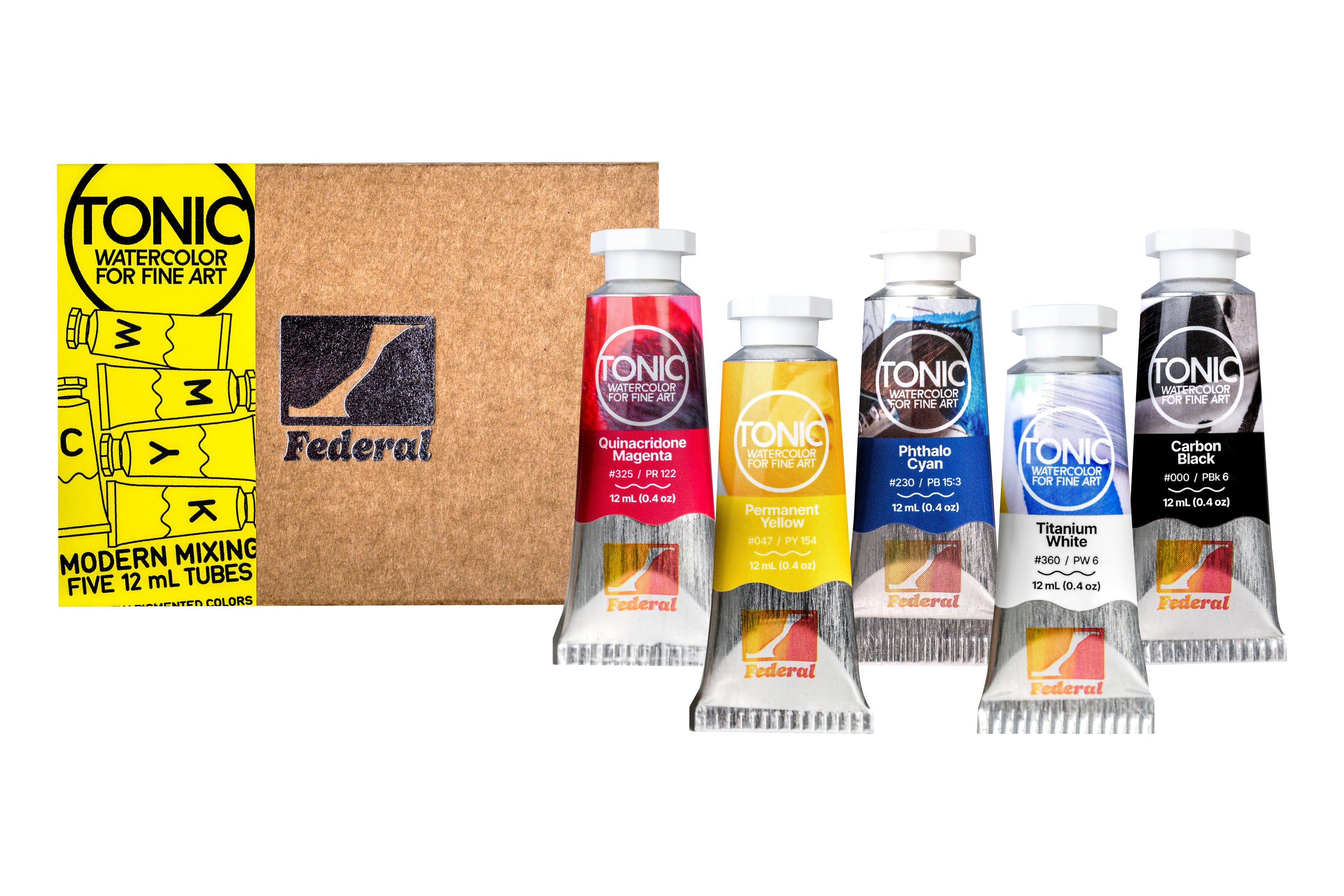 Tonic Watercolor, 12 mL Tubes, Modern Mixing Set of 5