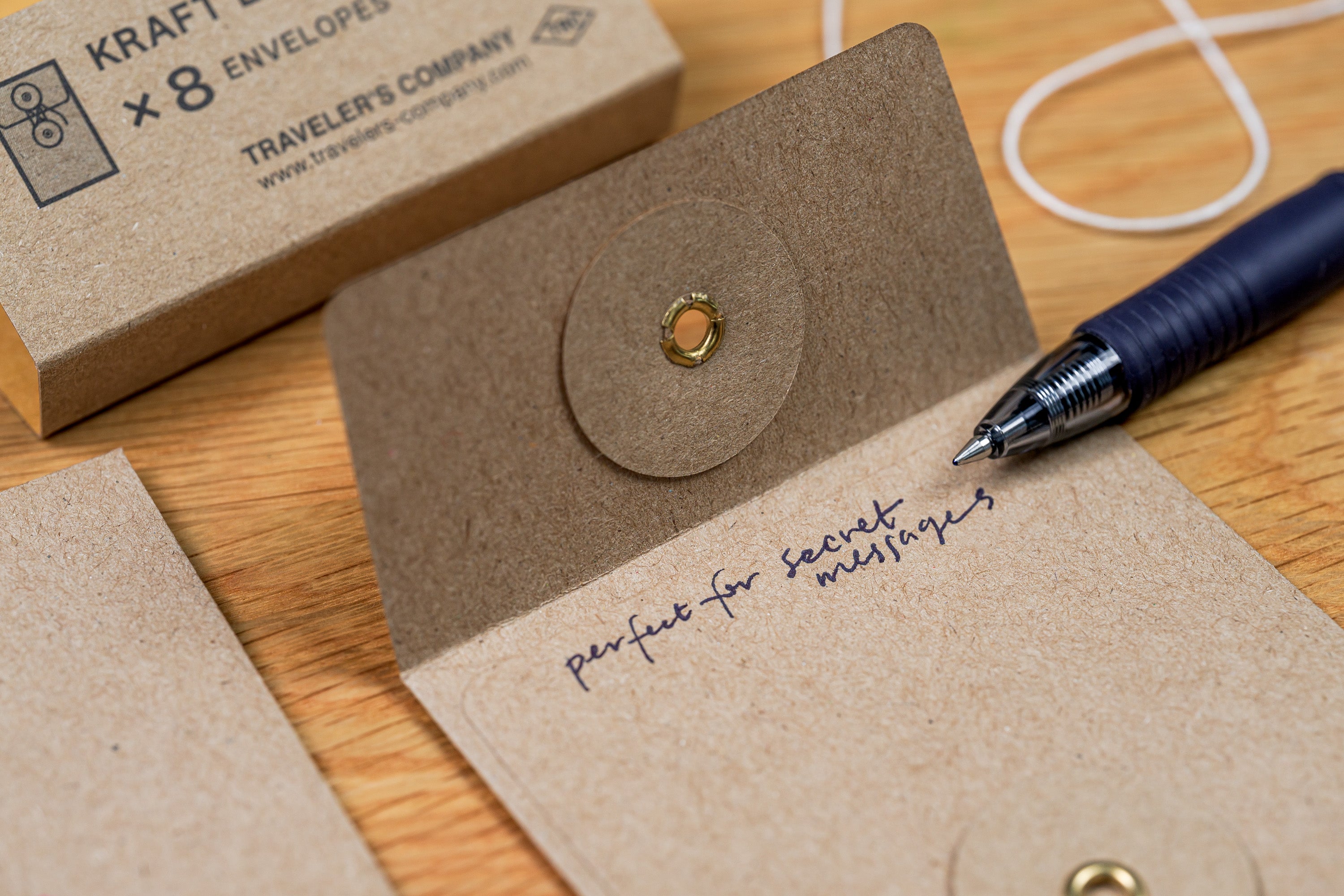 Button-and-String Envelopes, Mini, Brown Kraft
