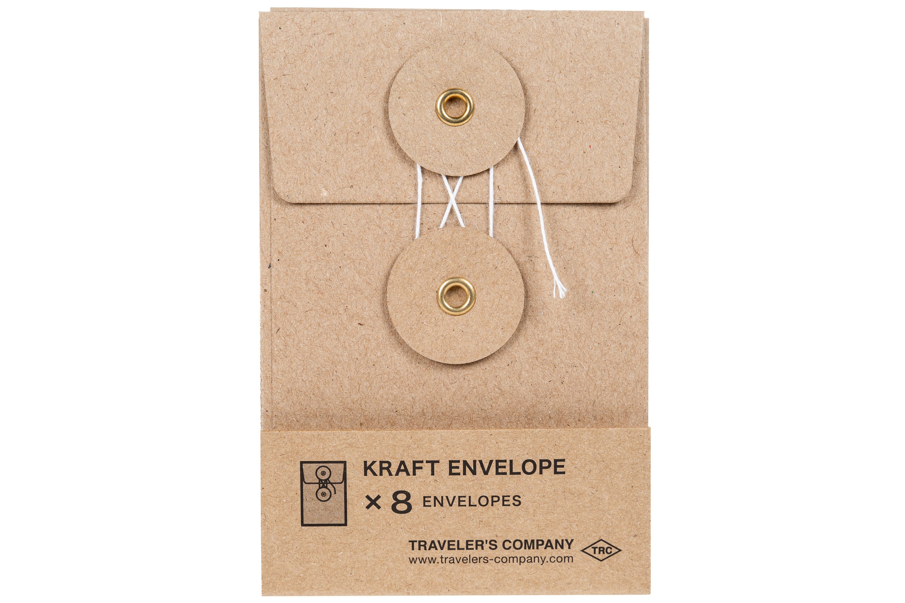 Button-and-String Envelopes, Mini, Brown Kraft